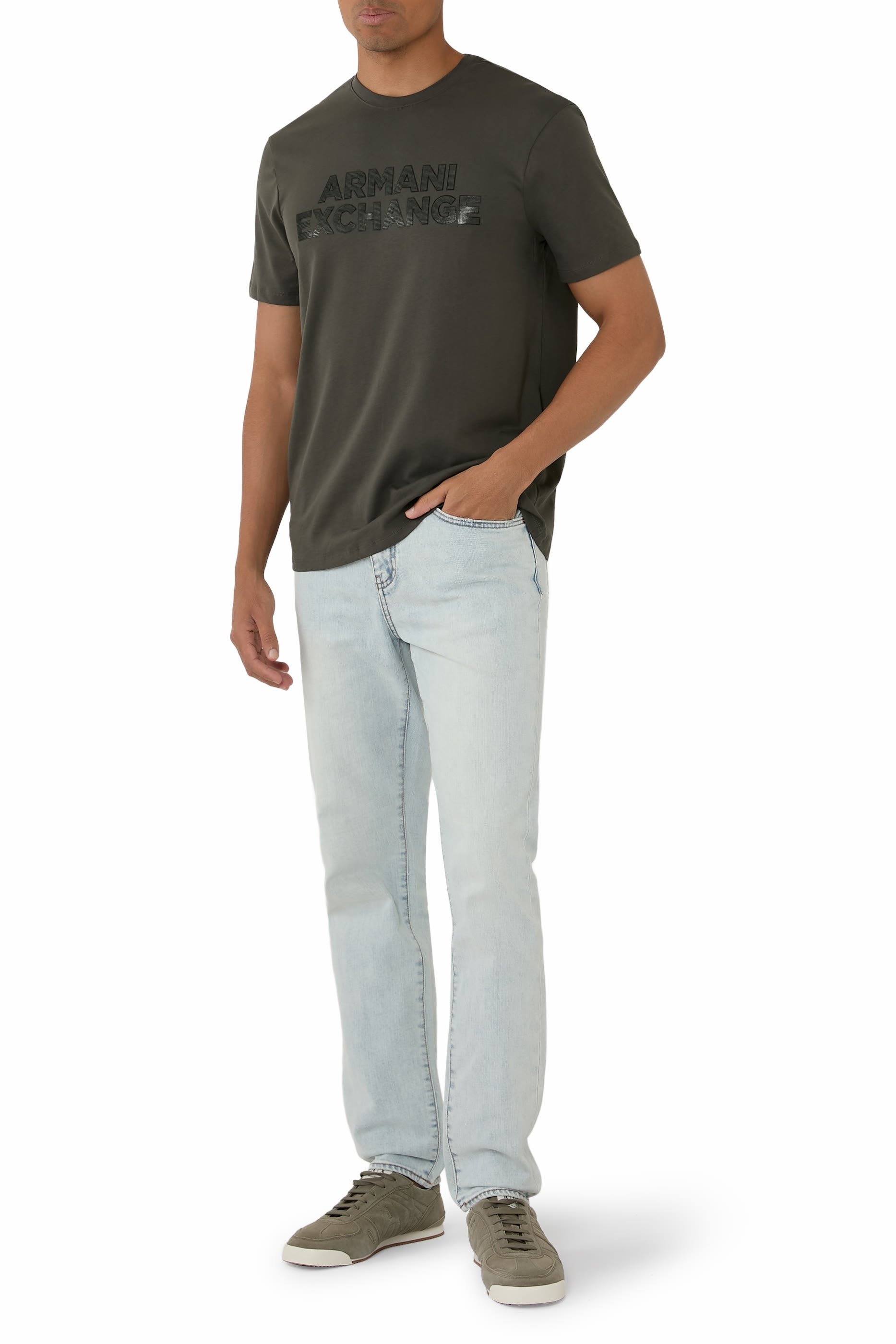 AX Logo Cotton T-Shirt