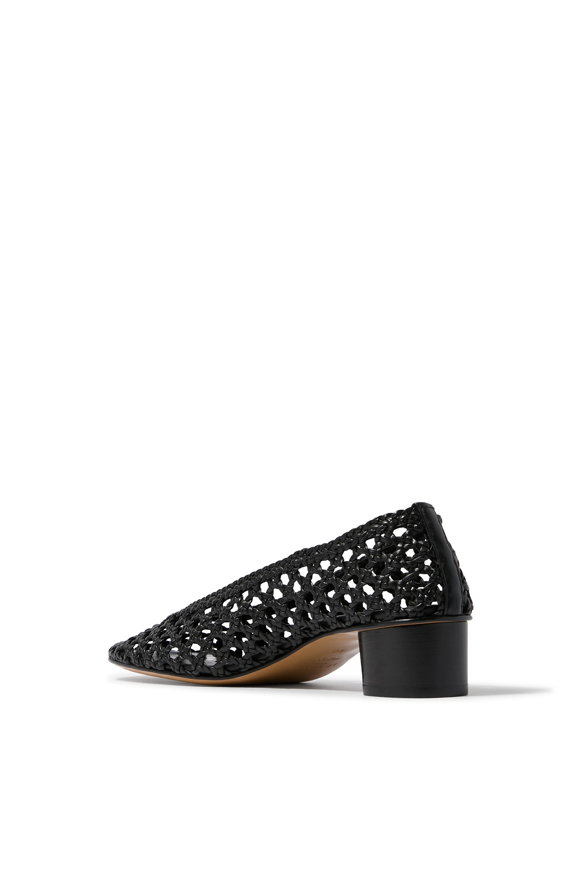  Perforated 40 Leather Ballerina Mules