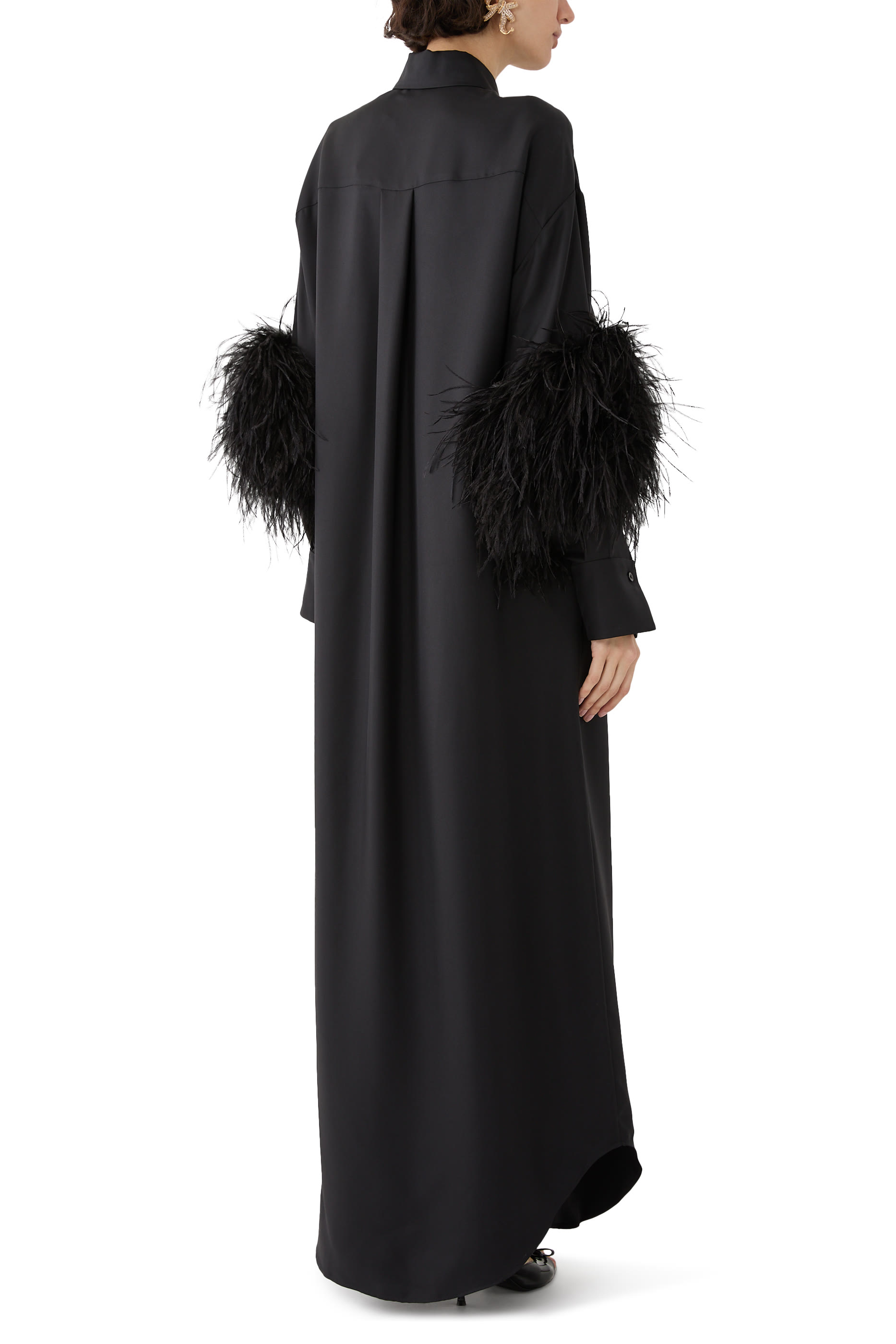 Bloomingdale's Exclusive Button Down Feathered Dress