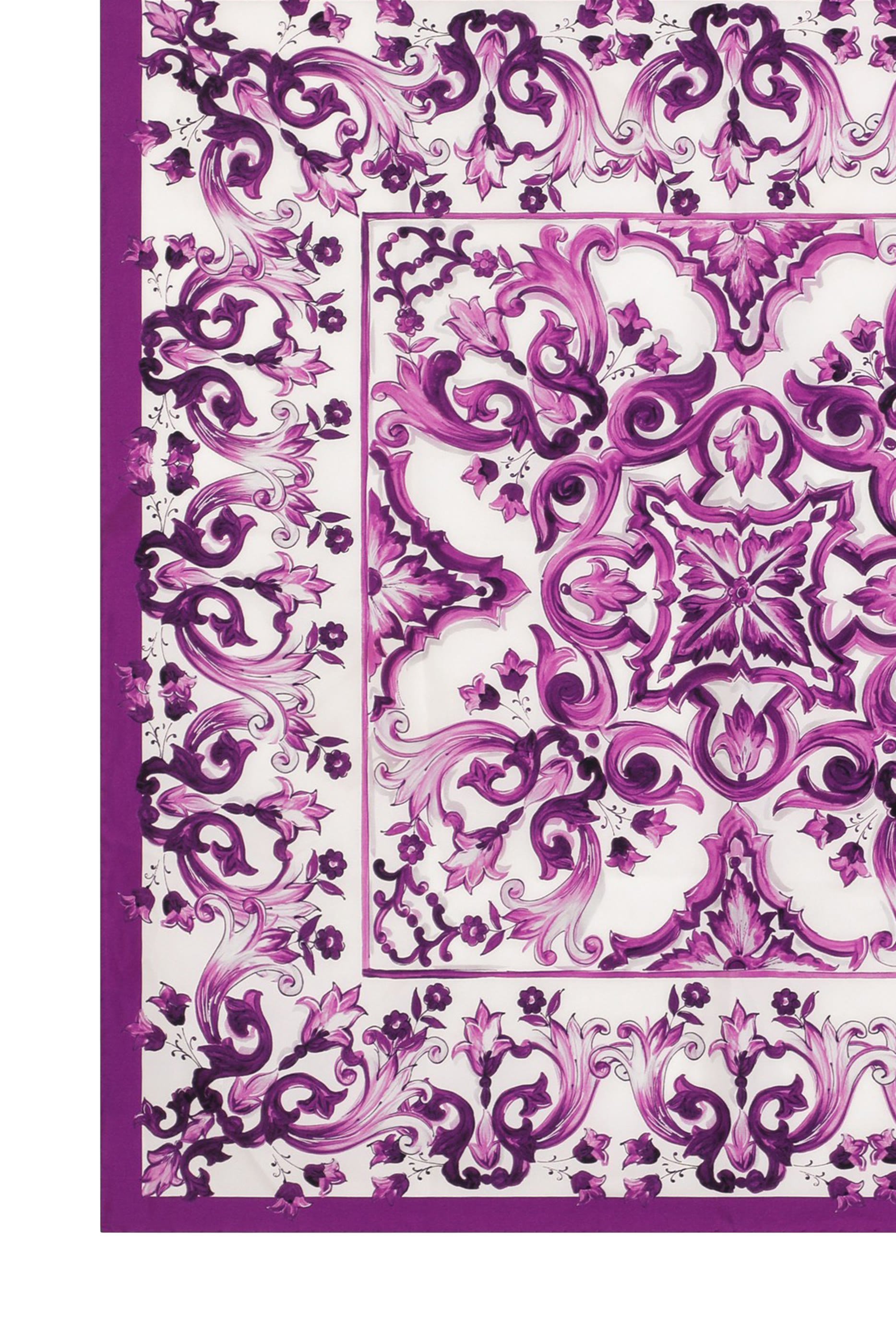 Majolica-Print Silk Twill Foulard