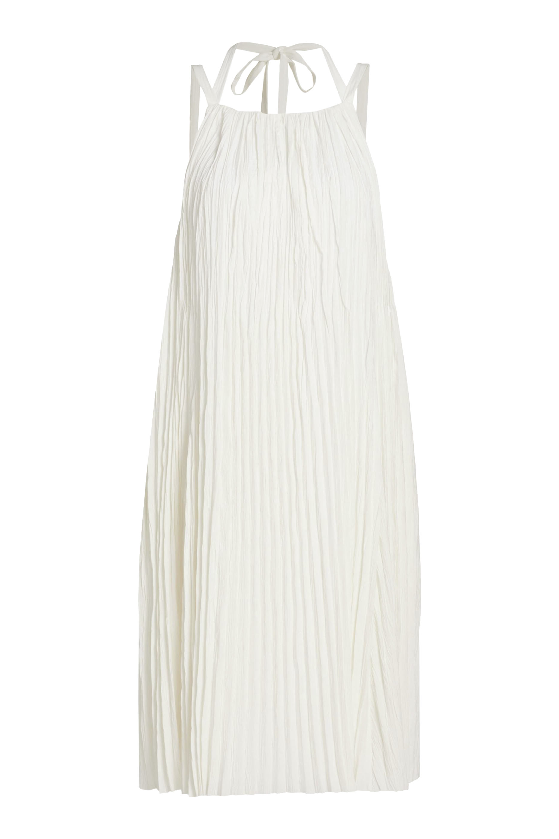 Pintuck Pleated A-Line Dress