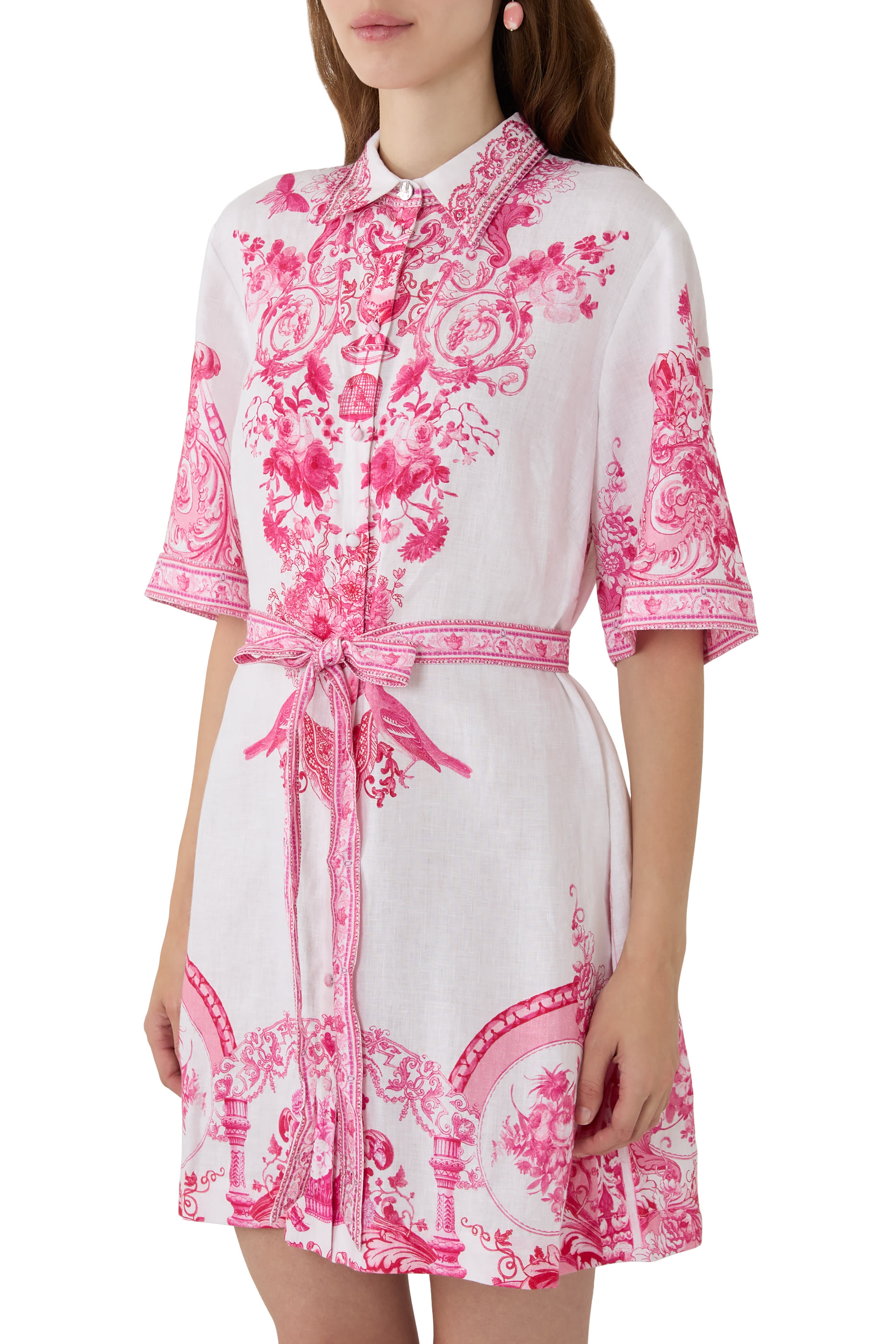 Livin La Vida Rosa Short Shirt Dress