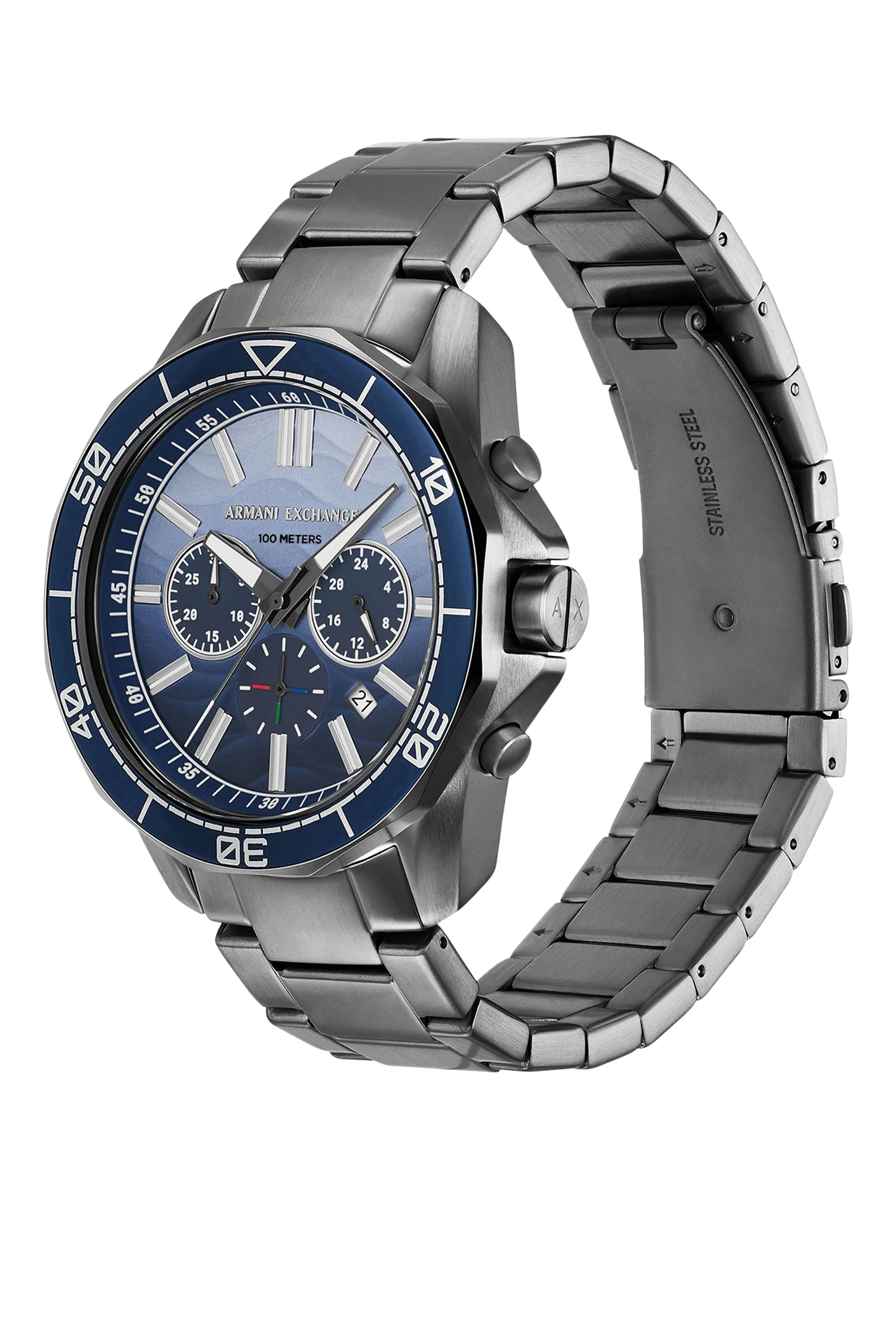 Chronograph Gunmetal Stainless Steel Watch