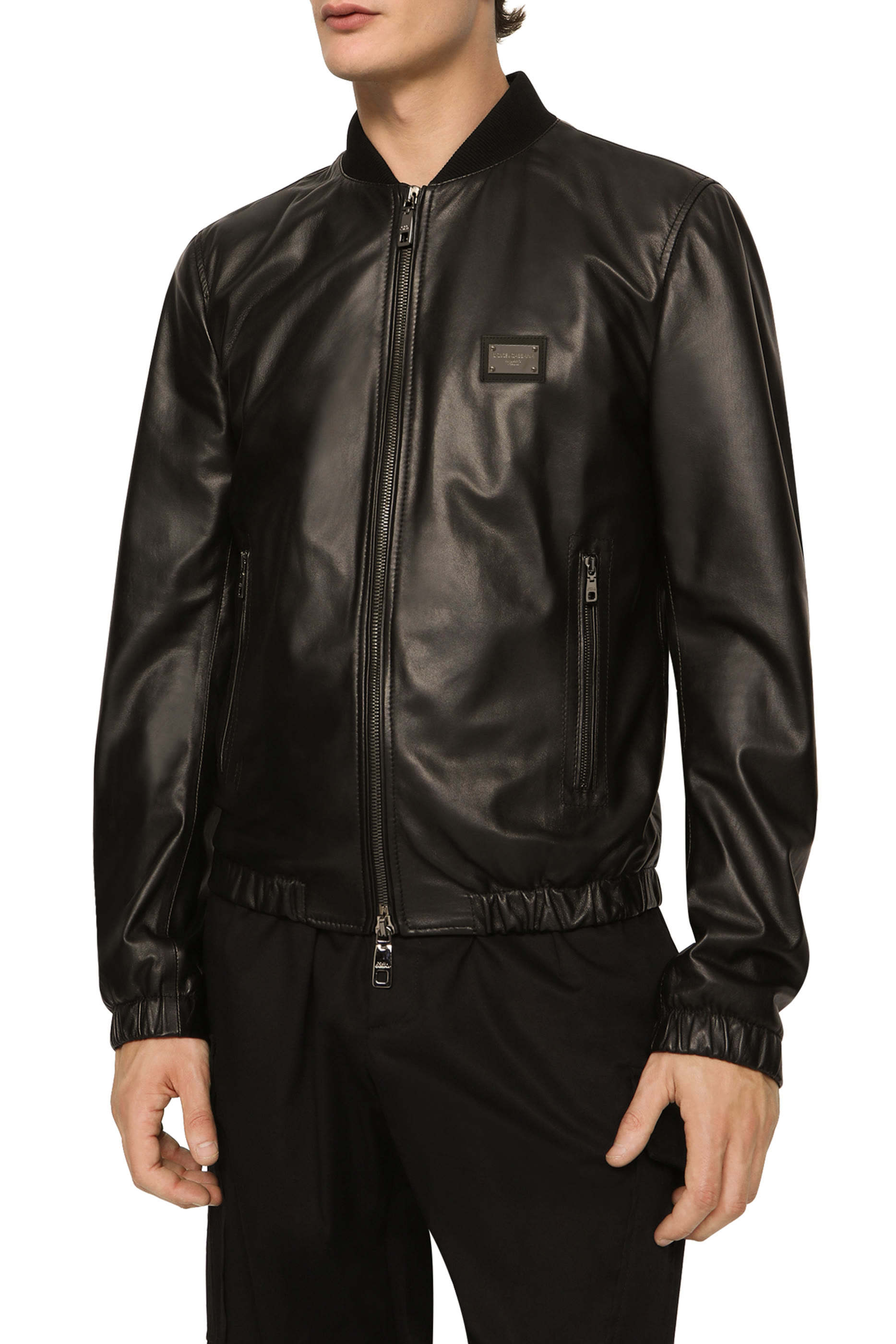 Logo Leather Jacket