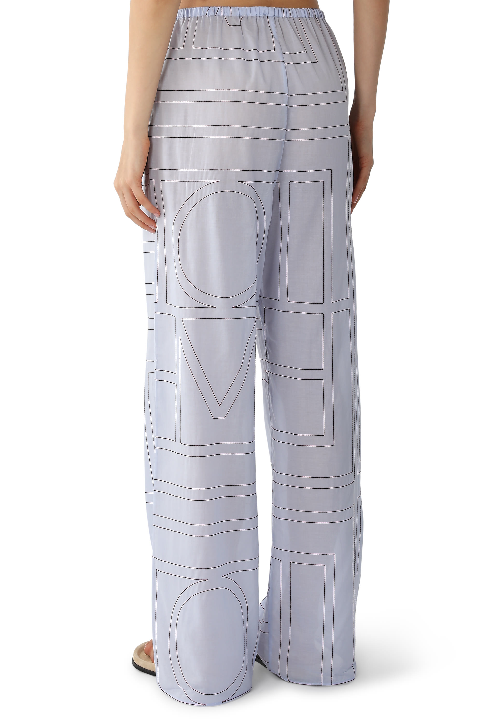 Monogram Cotton Blend Pajama Bottoms