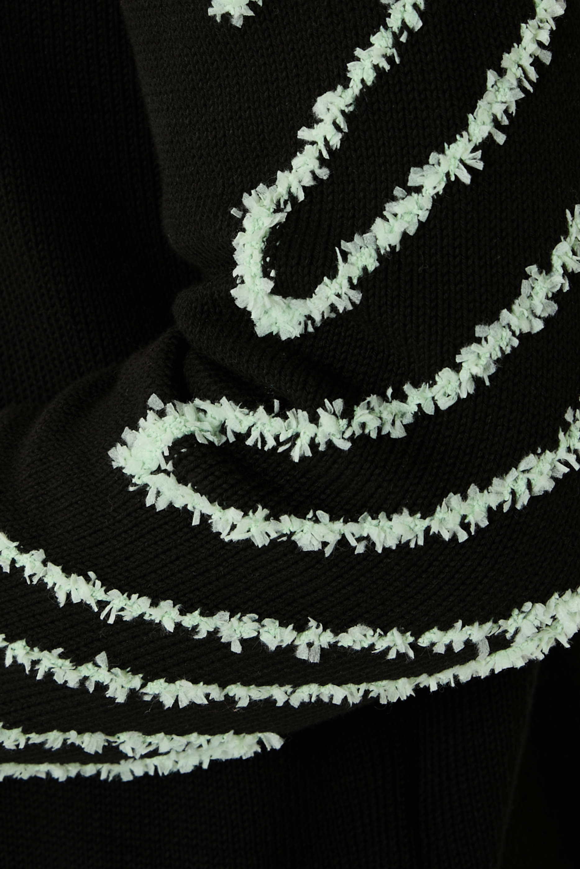  Diagonal Arrow Fuzzy Crewneck Sweater