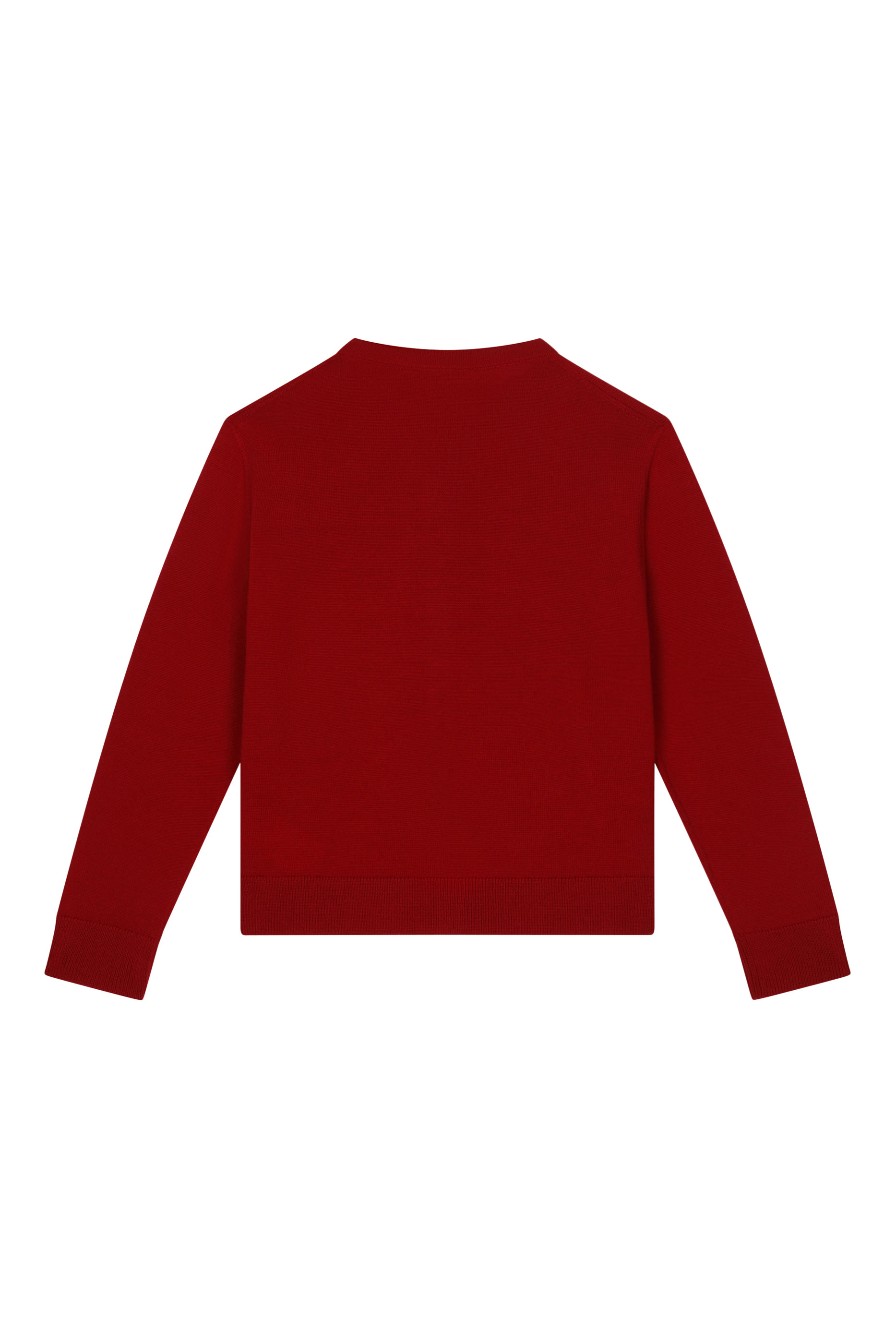 Kids Wool Cardigan with Rose Patch