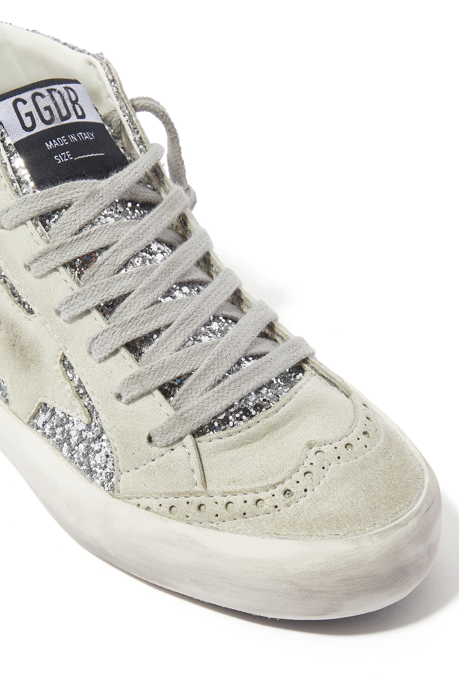 Mid Star Glitter & Suede Sneakers