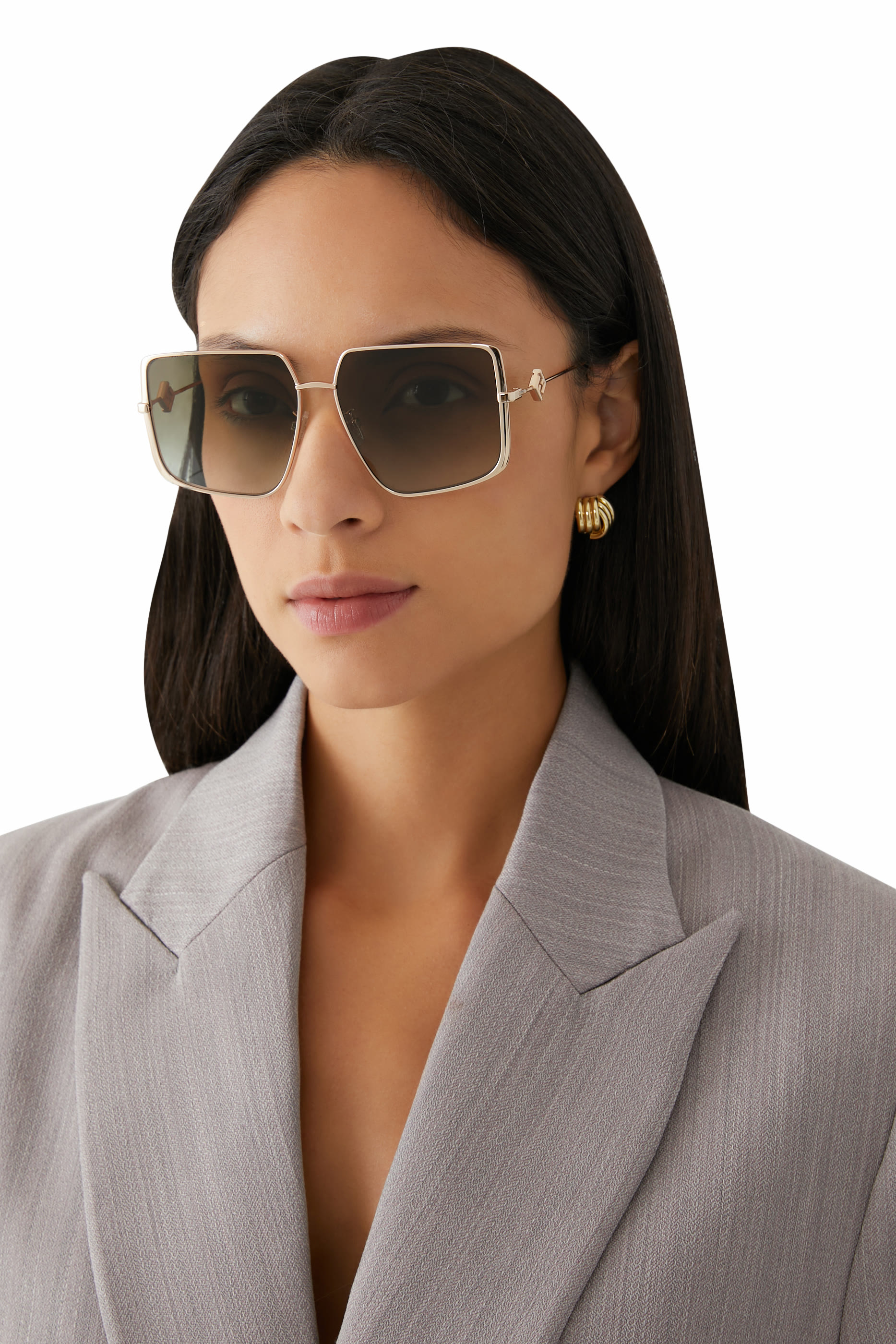FF Diamonds Rose Geometric Sunglasses