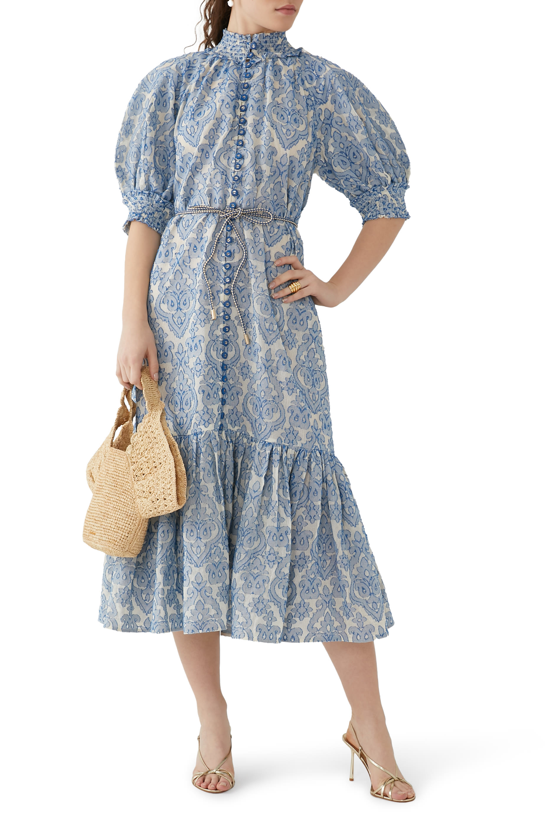 Wylie Lantern Midi Dress