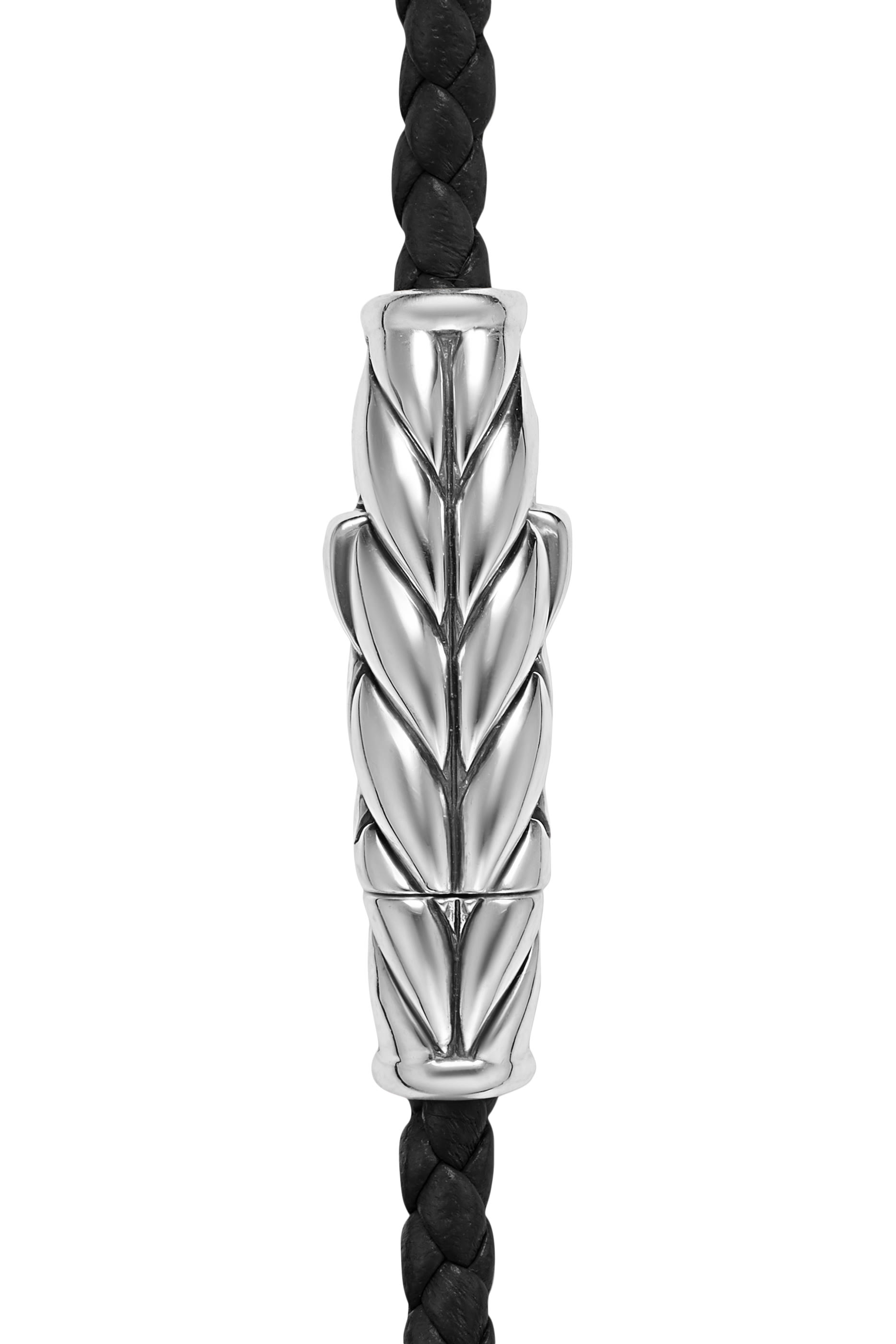 Chevron Triple Wrap Bracelet, Leather & Sterling Silver