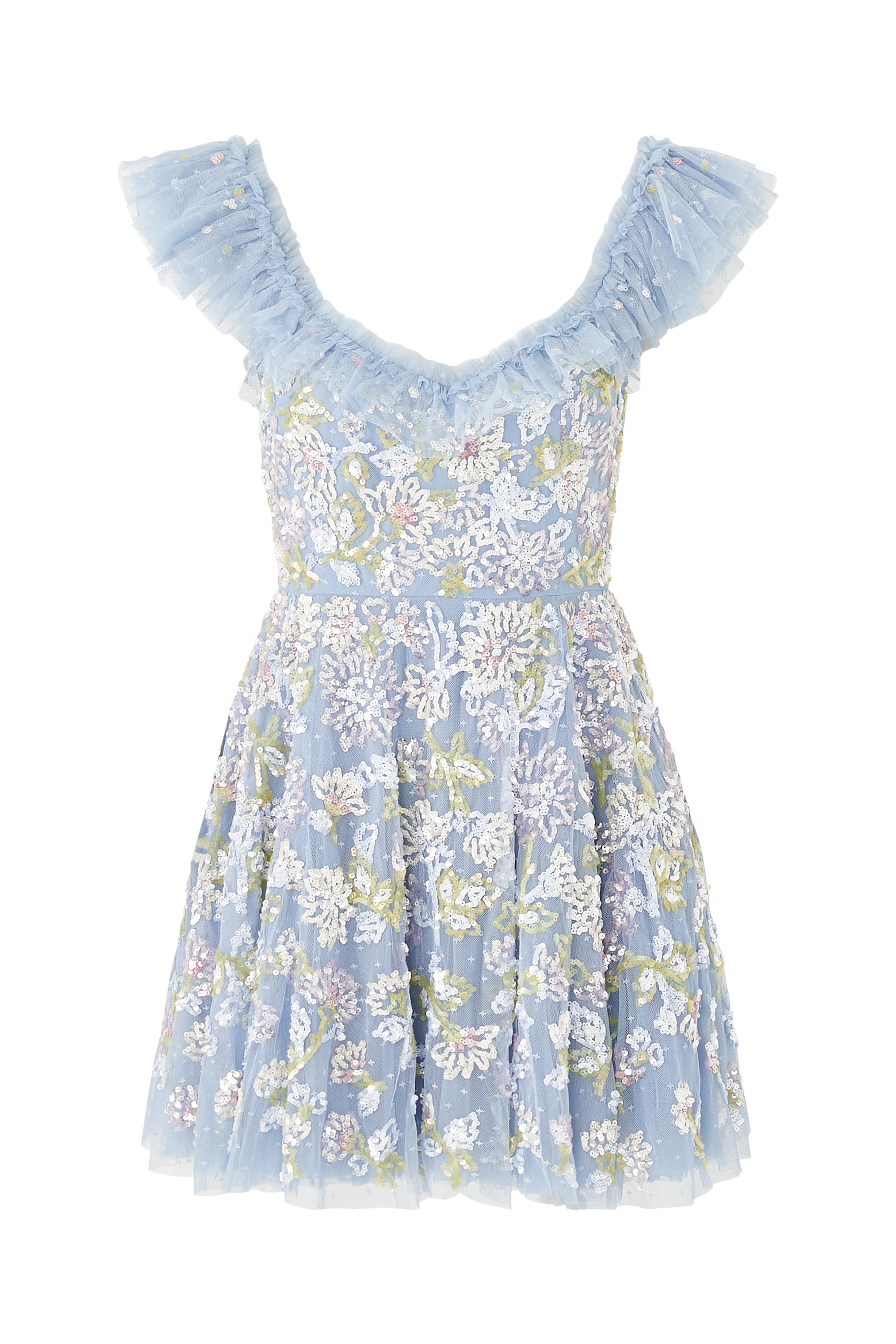 Sequin Dandelion Ruffle Ballerina Dress