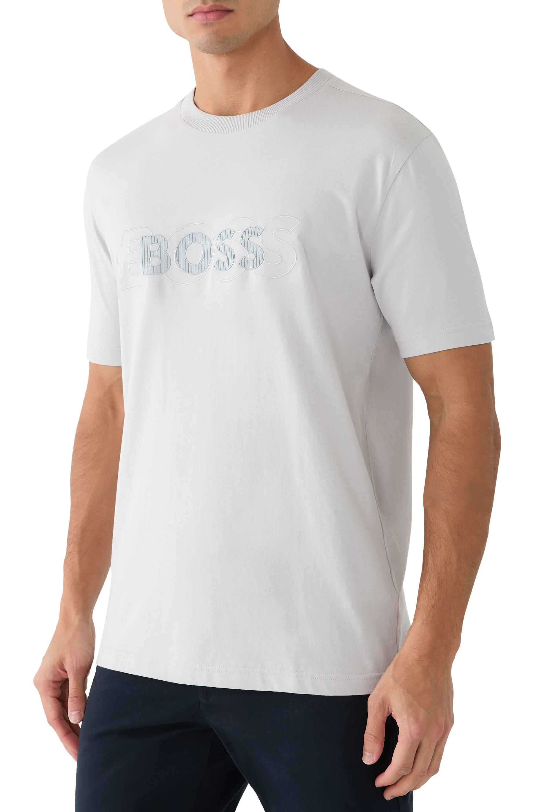 Double Logo Artwork Cotton-Jersey T-Shirt