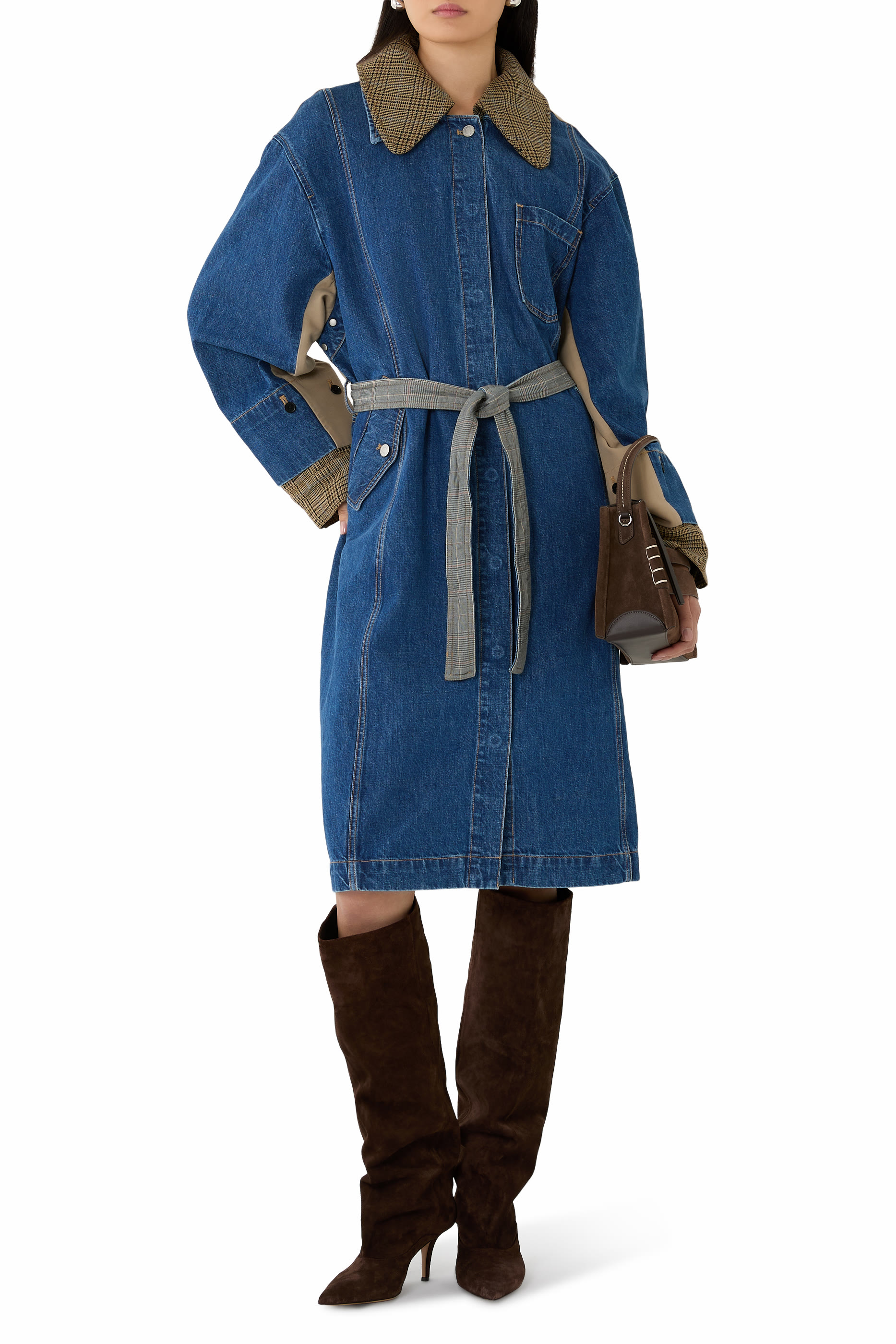 Denim Combo Trench