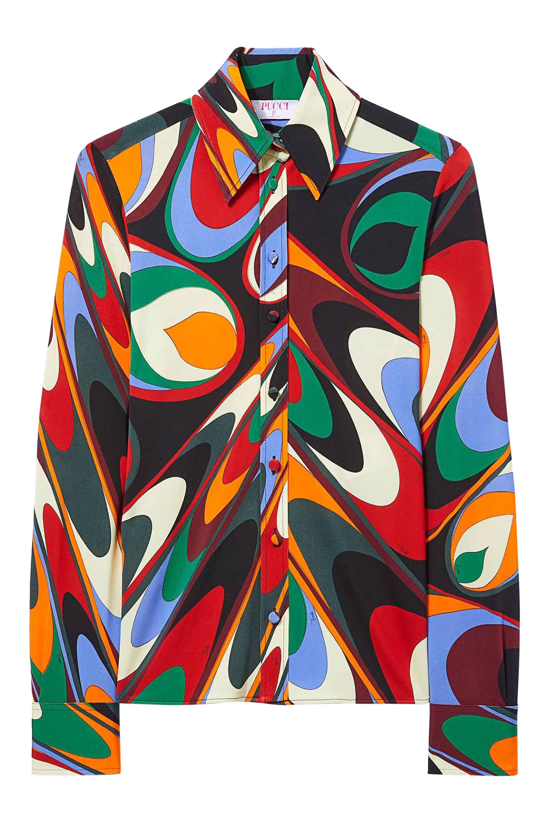 Long-Sleeve Satin Shirt