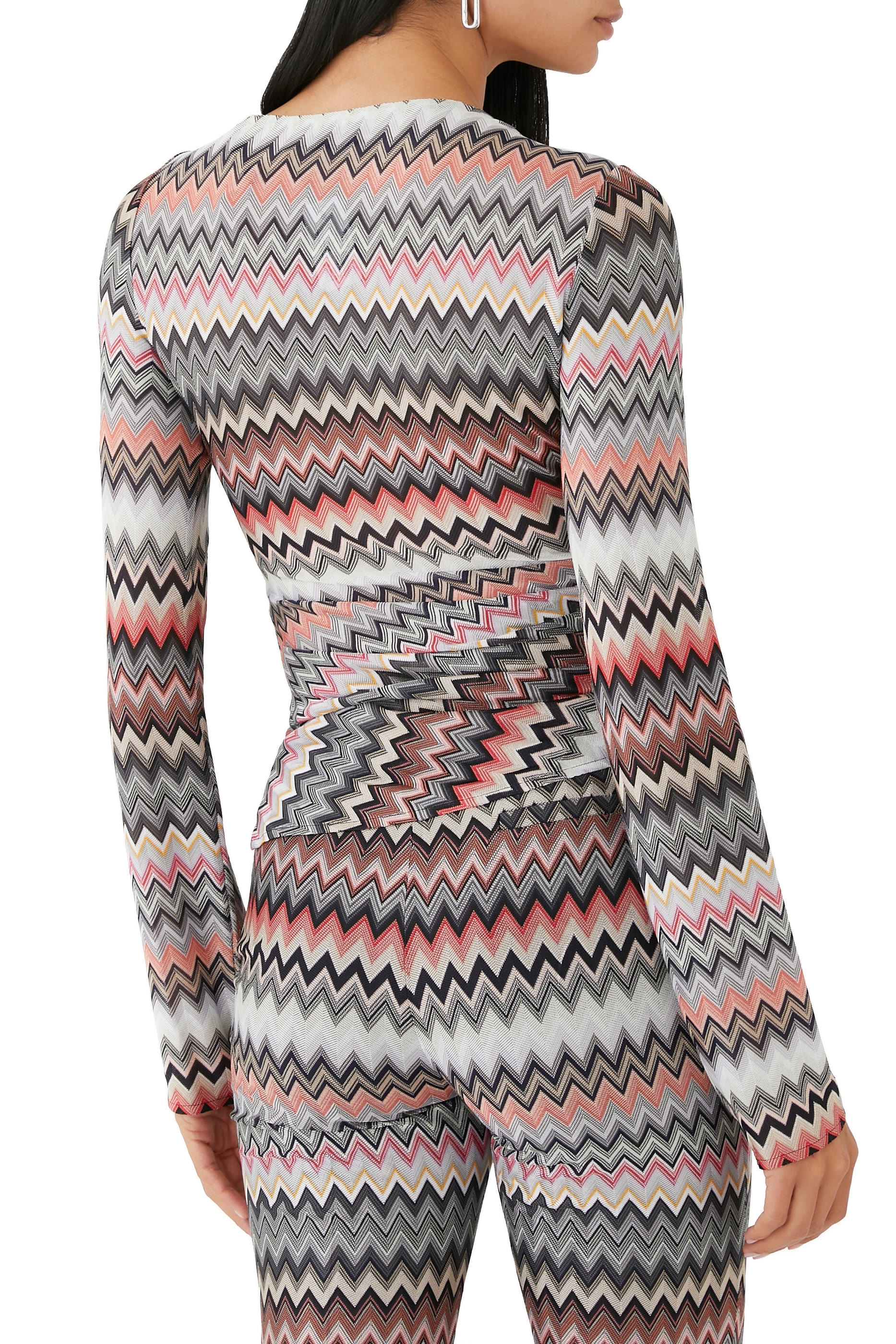 Zig Zag Cut Out Raschel Top