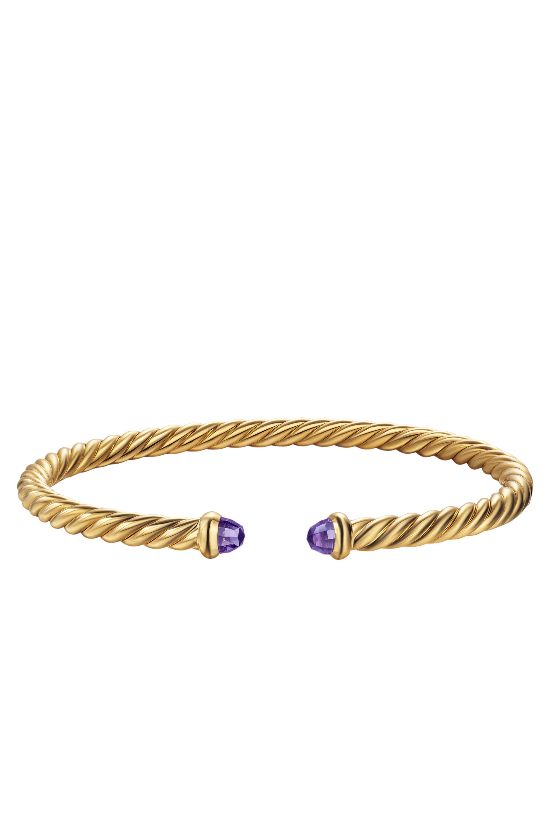 Cablespira® Flex Bracelet, 18k Yellow Gold & Amethyst