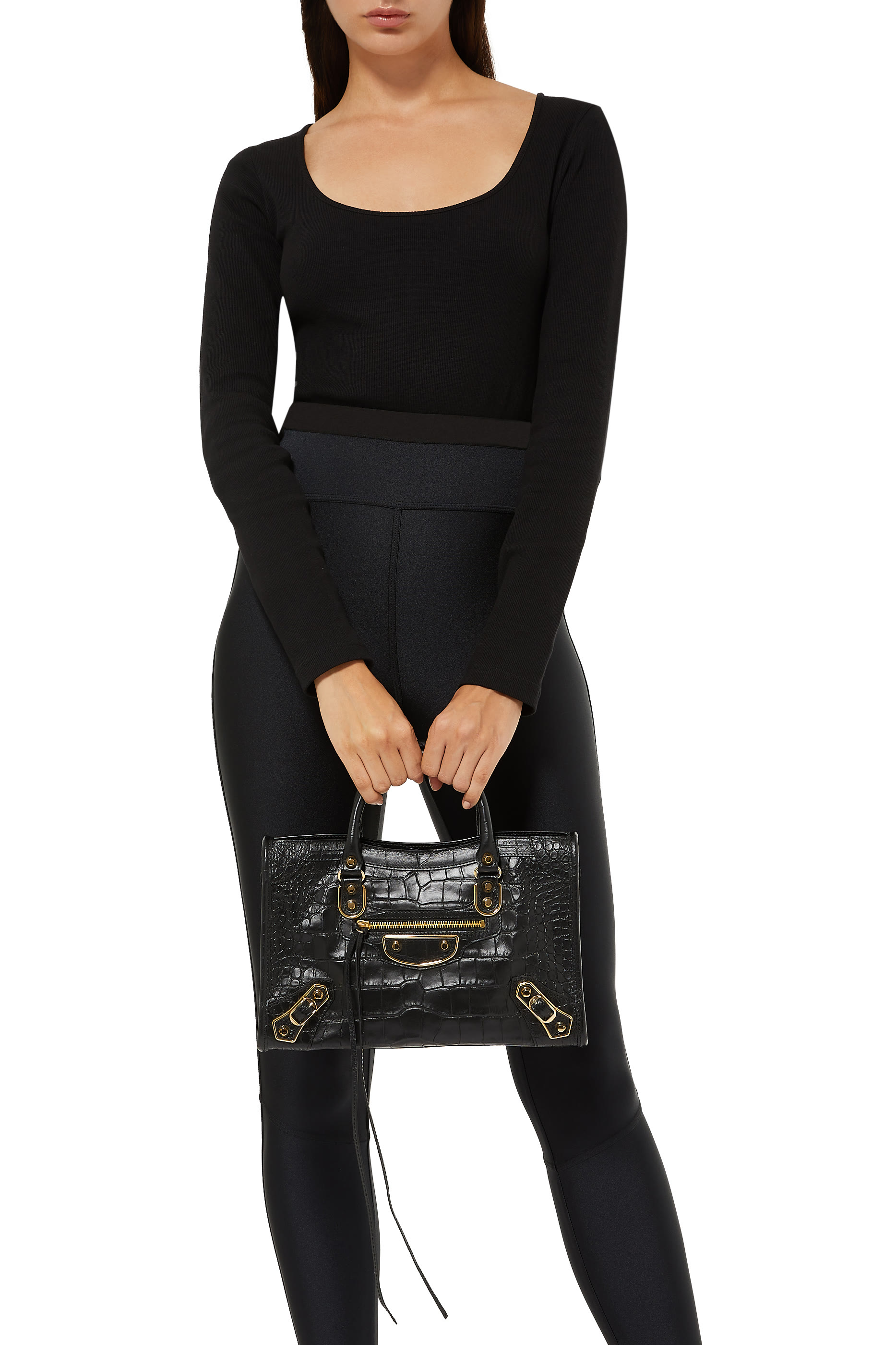 Metallic Edge Small City Bag