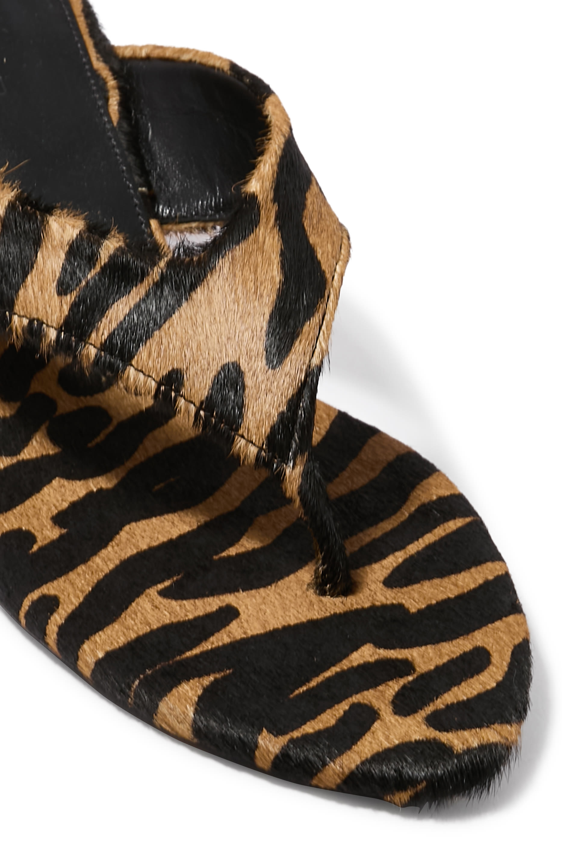 Kitten Heel Printed Fur 55 Mules 