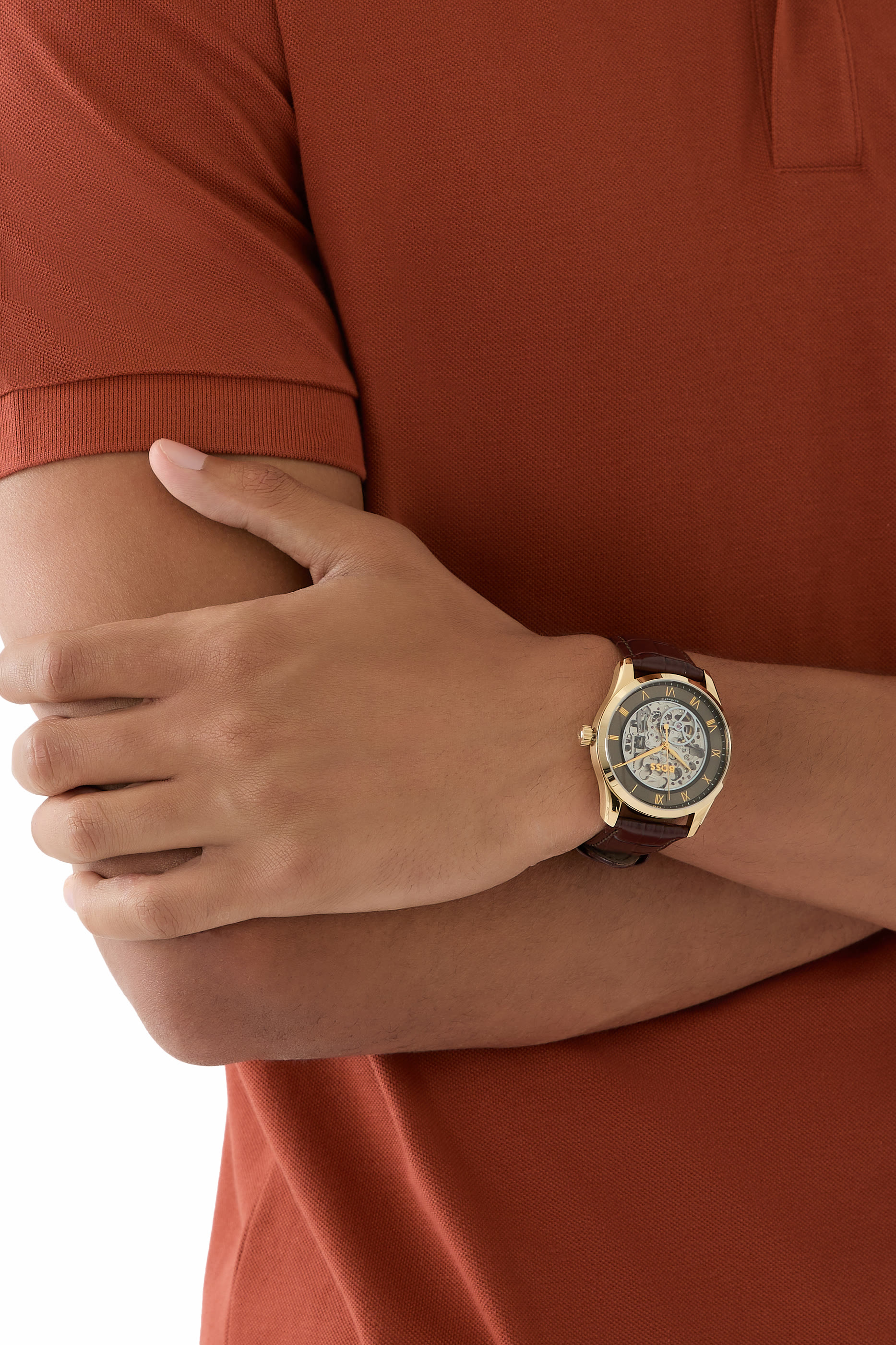 Principle Skeleton Gold-Tone Automatic Watch