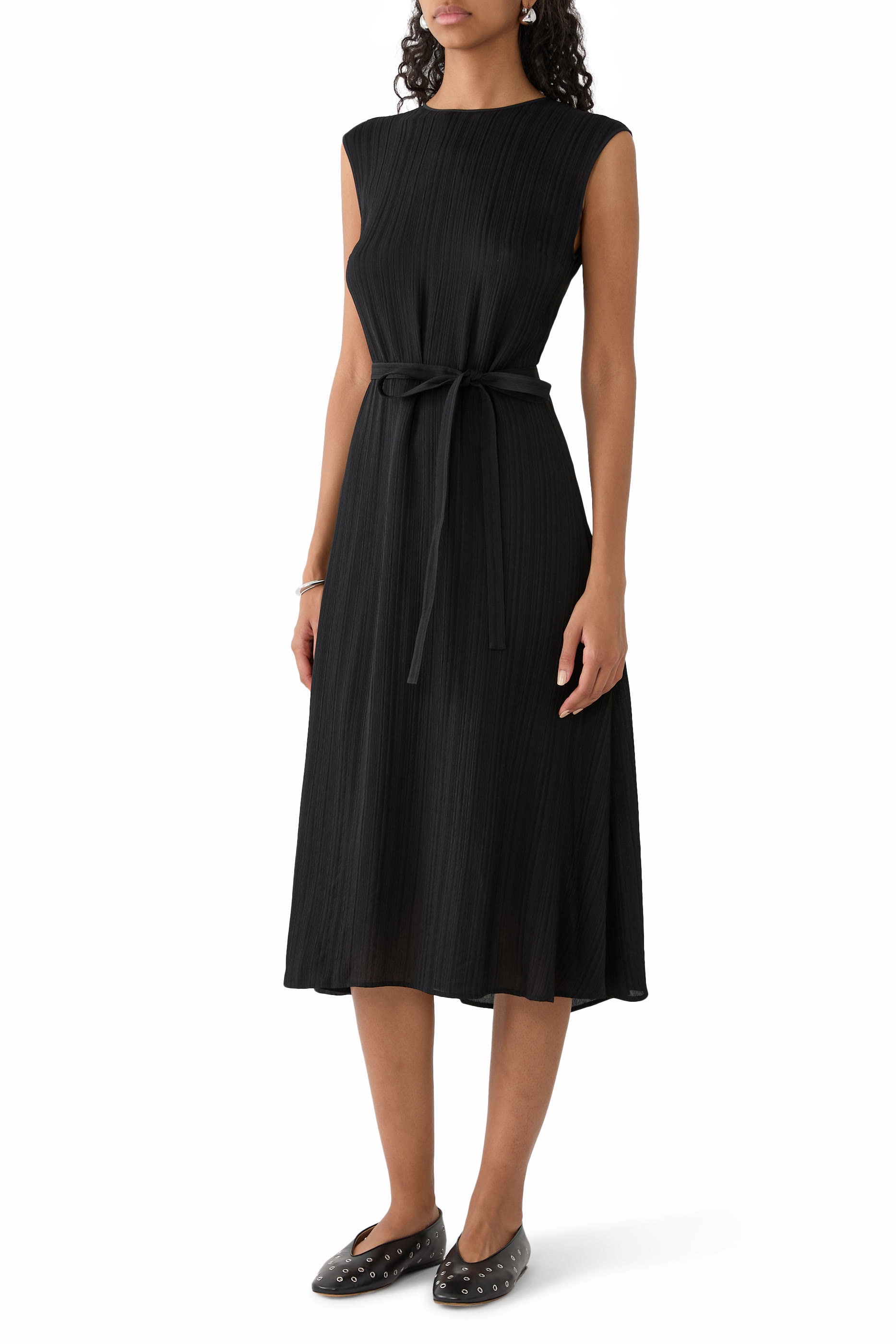 Garnier Pleat Jacquard Dress