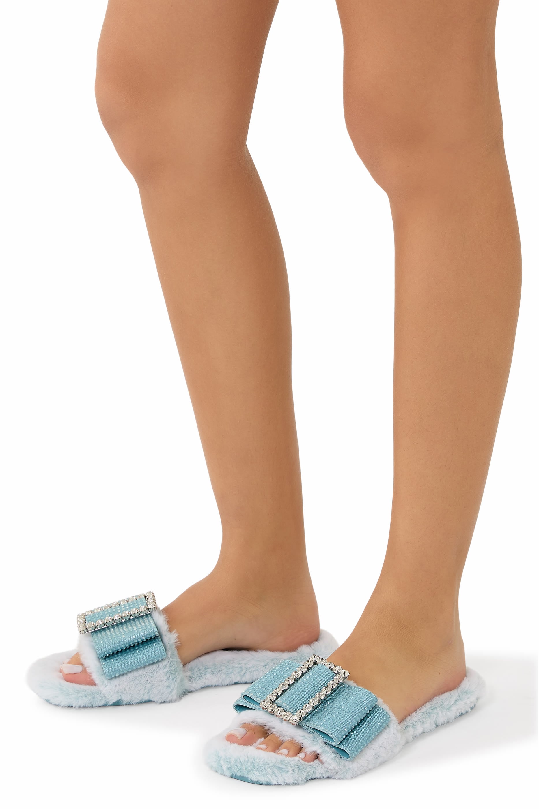 Cosy Bow Slide Flats 