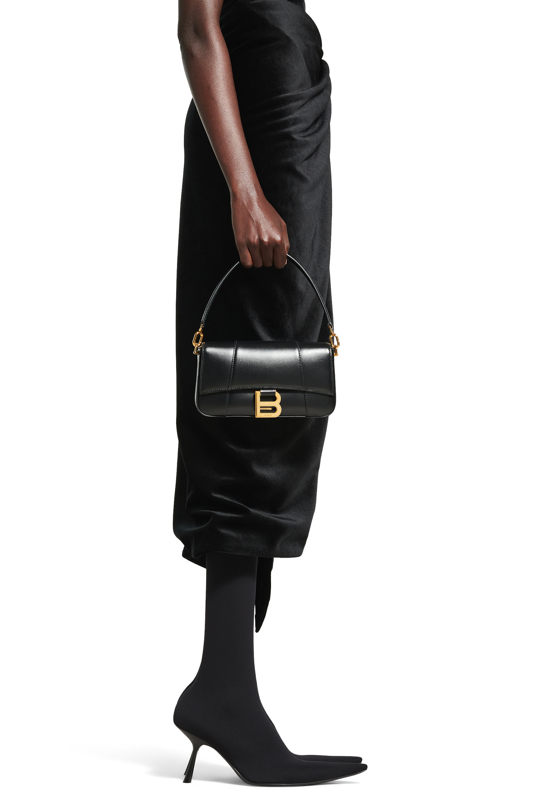 Hourglass Small Leather Handbag