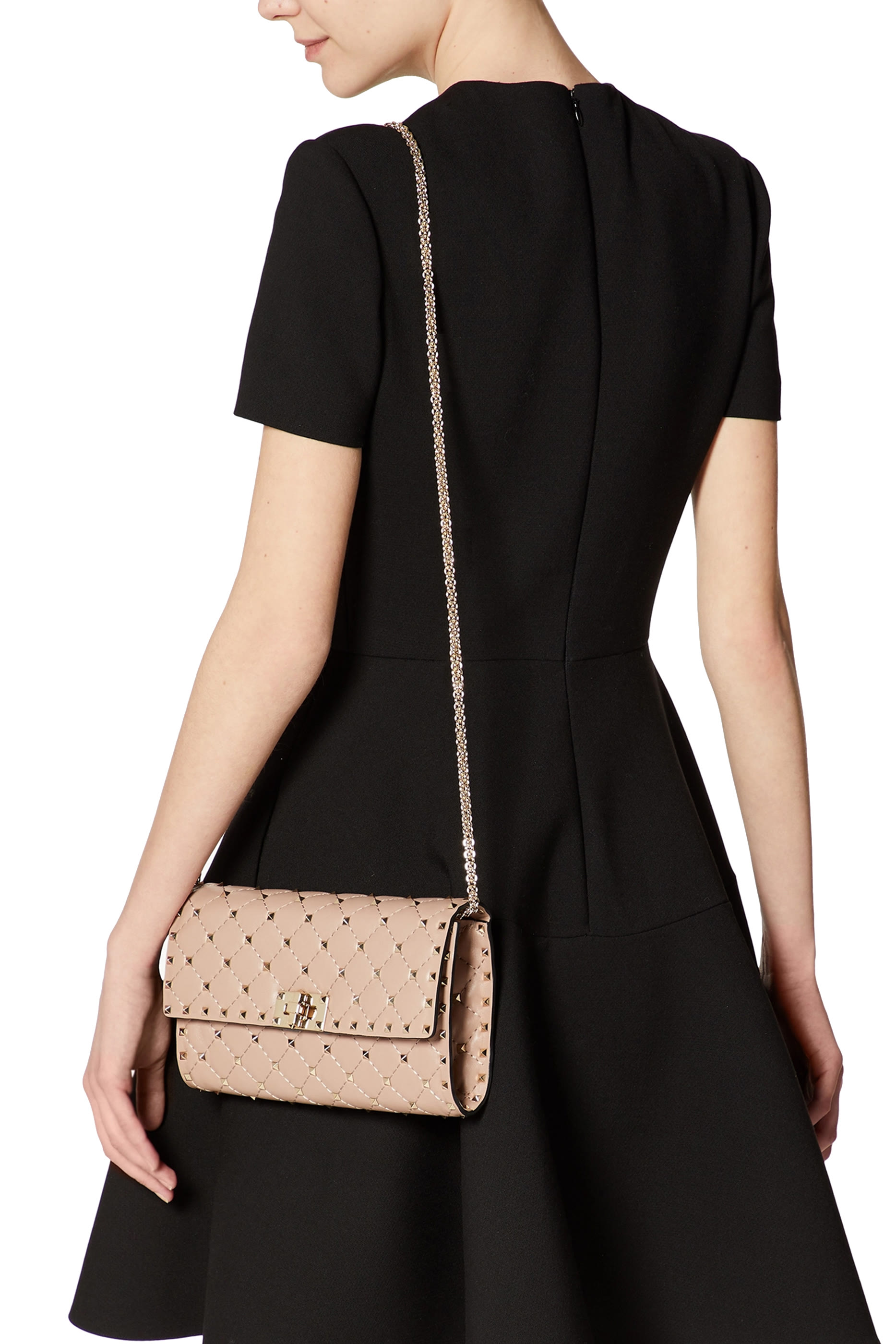 Rockstud Leather Shoulder Bag