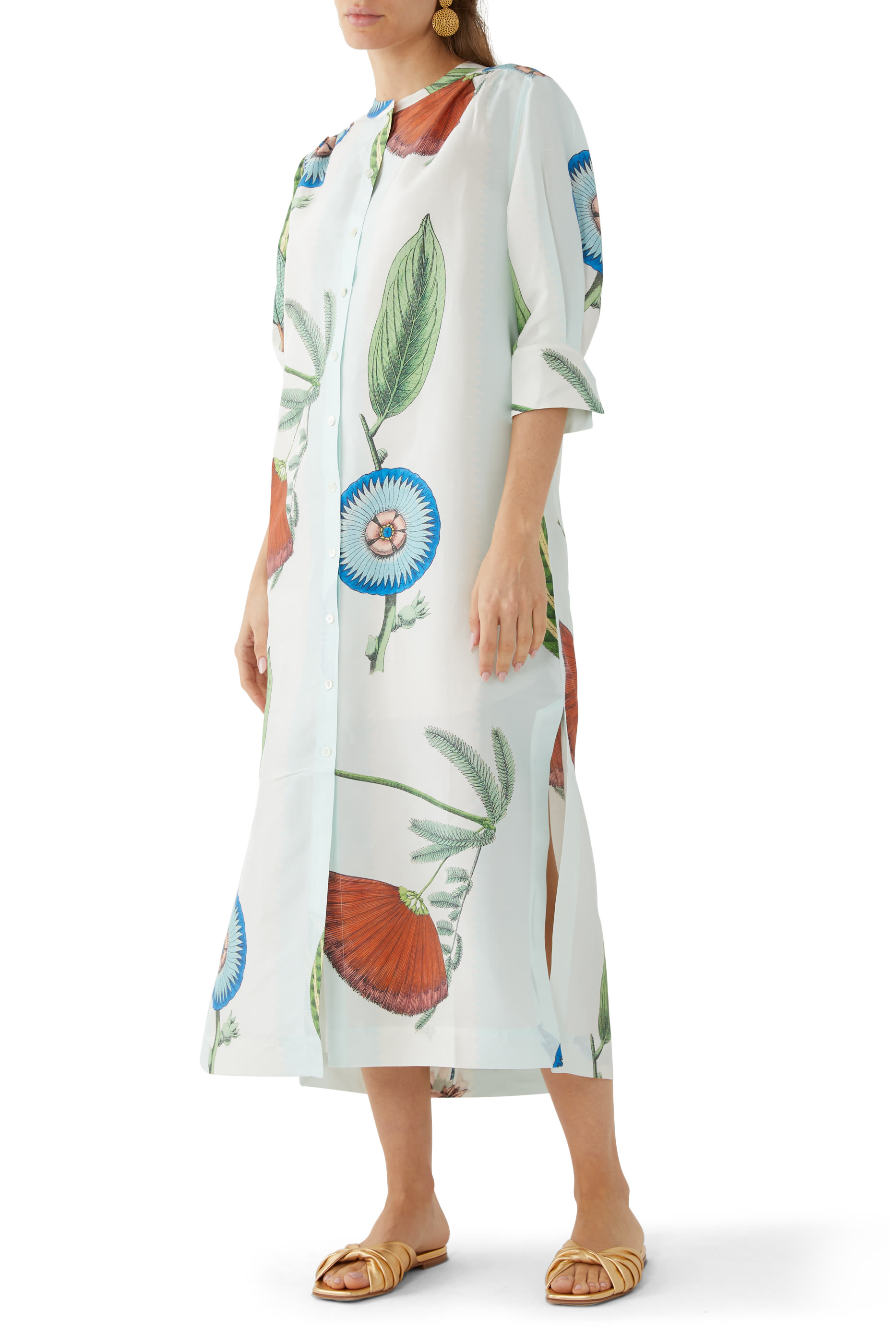 Grand Floral Column Dress