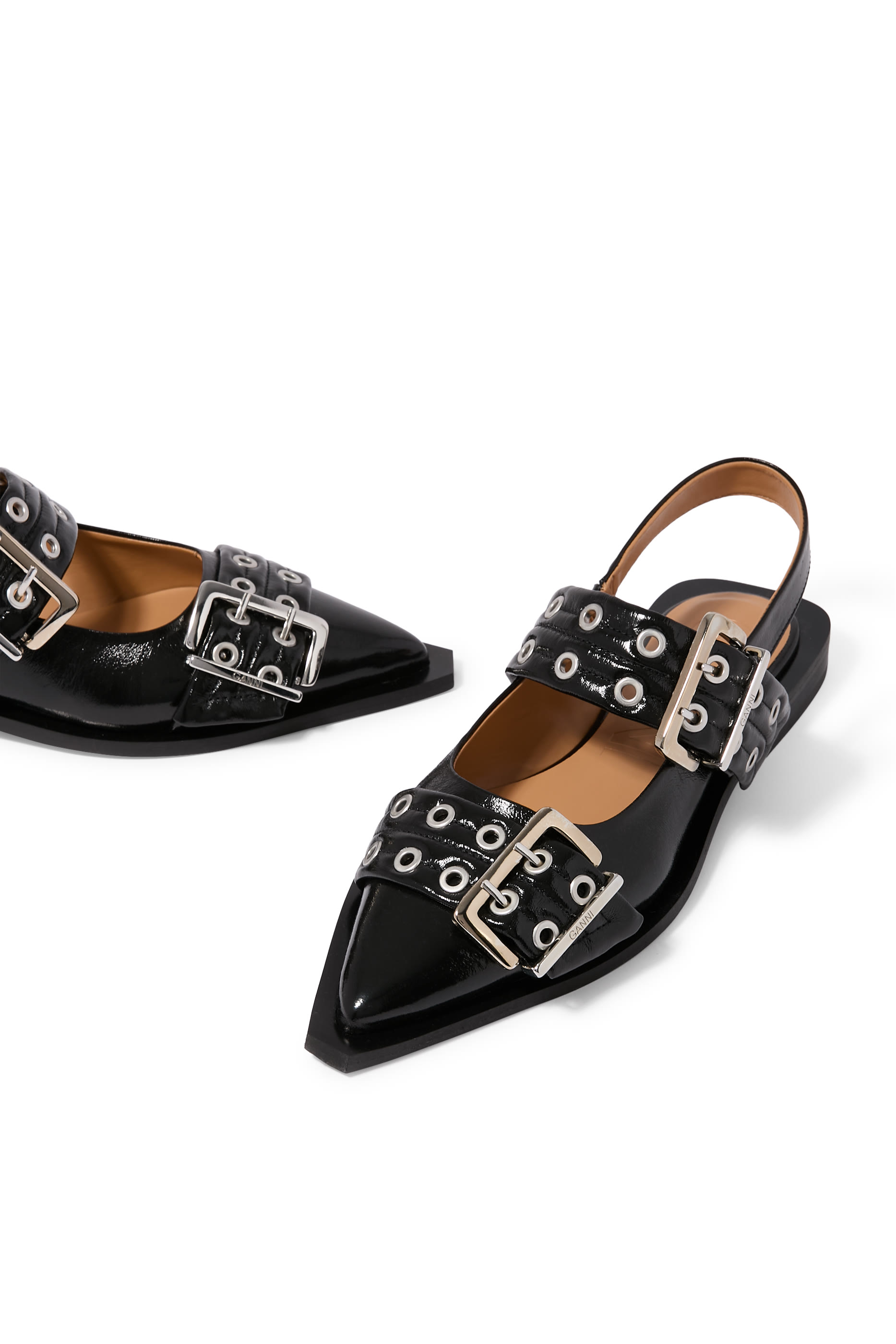 Feminine Buckle Ballerinas