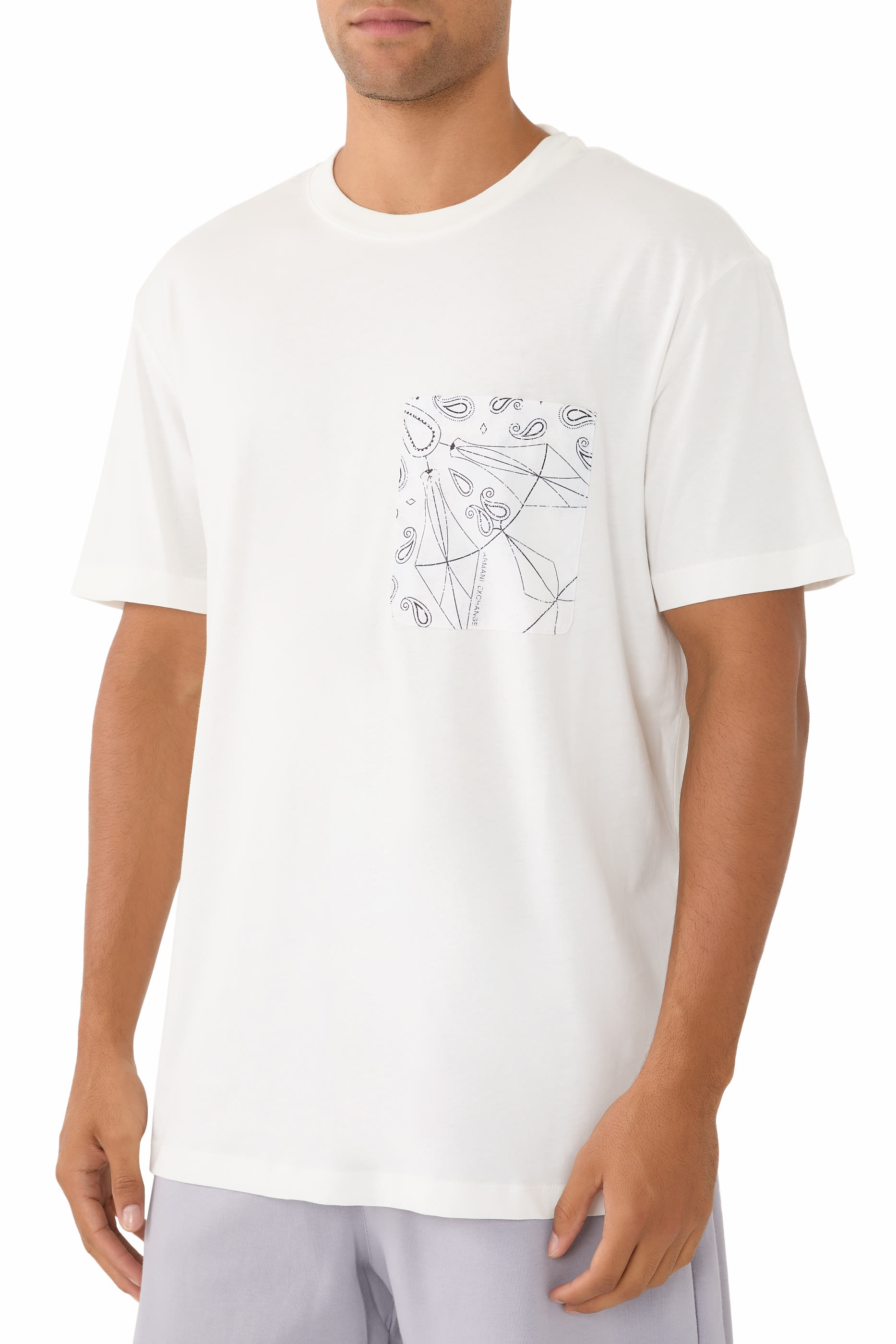 Patterned Pocket T-Shirt