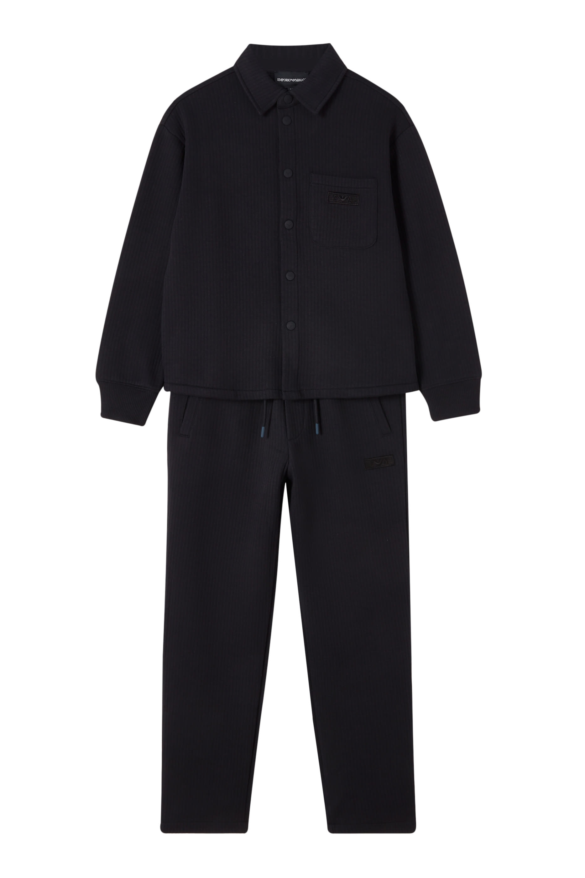 Kids Quilted Loose-Fit Jersey Trousers