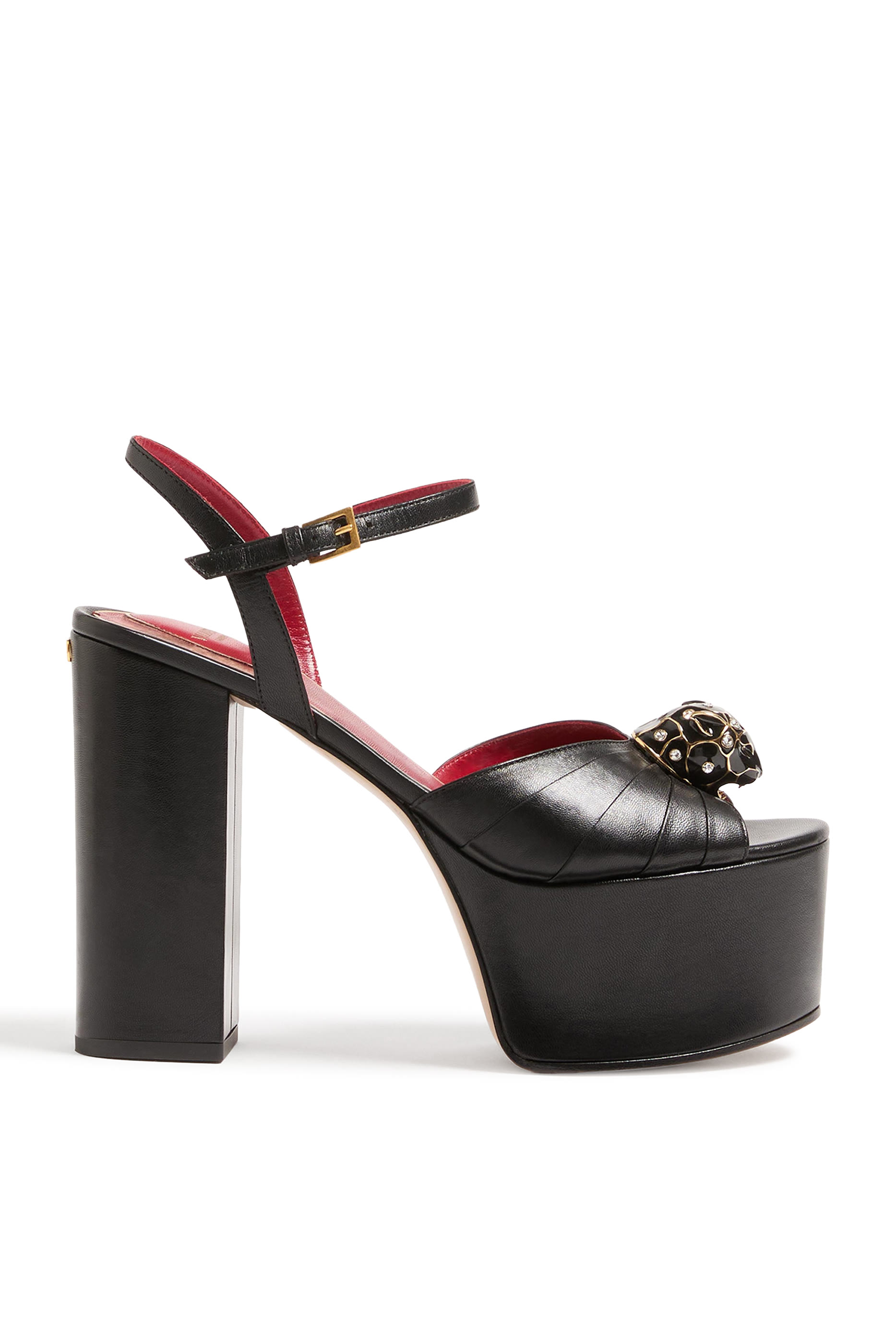 Panthea 125 Platform Sandals in Kidskin Leather 