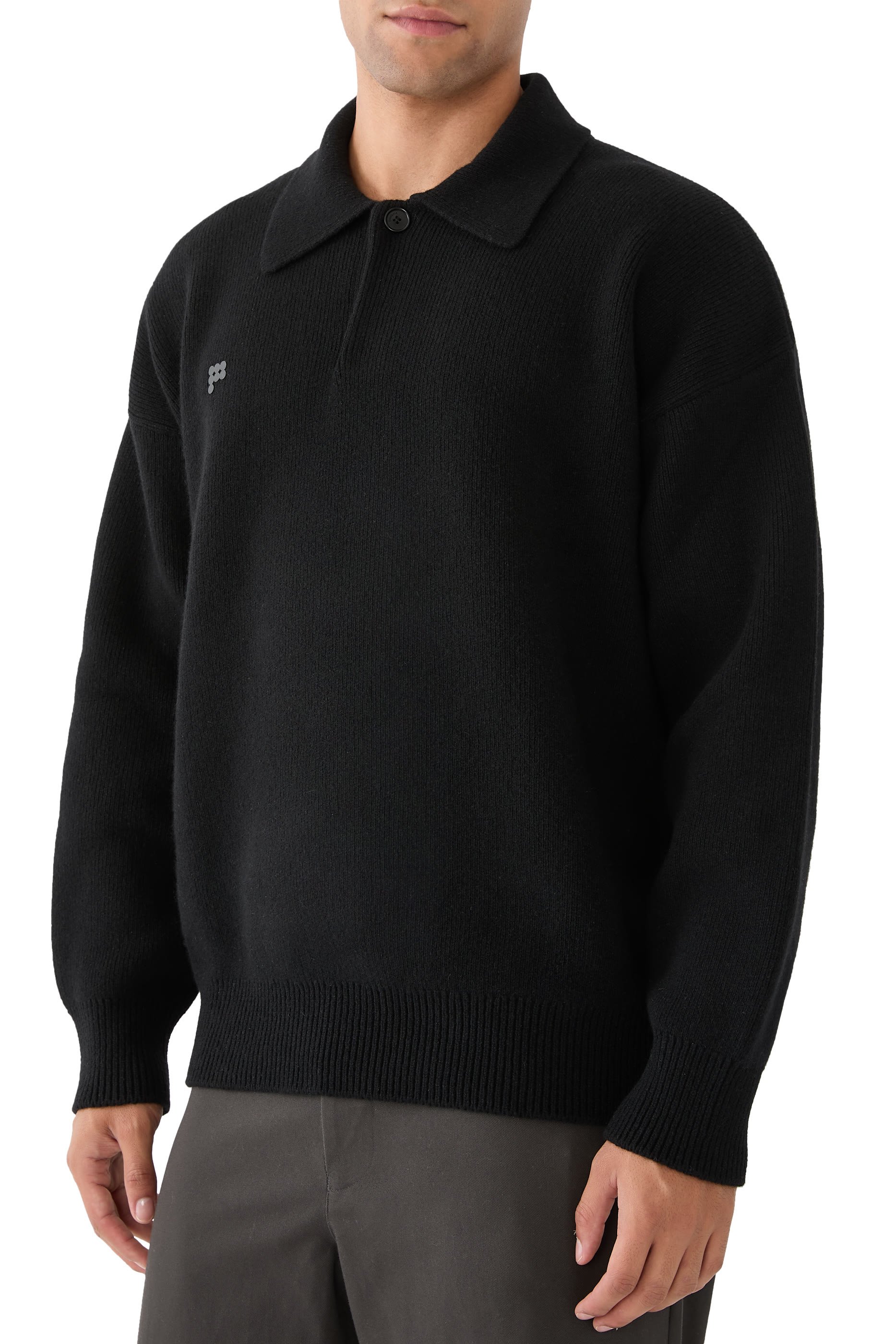 DNA Recycled Cashmere Polo Sweater