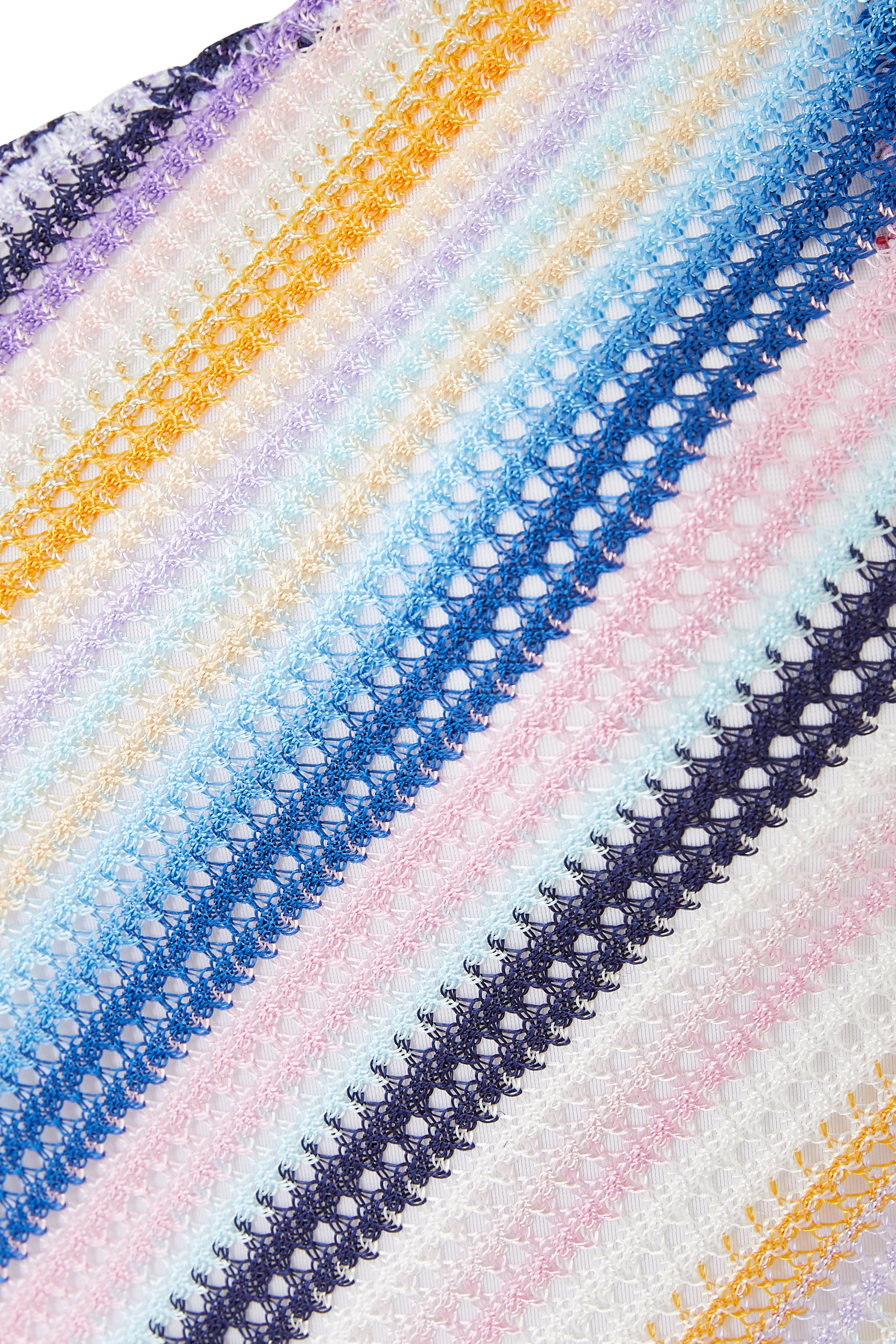 Striped One-Shoulder Swimsuit