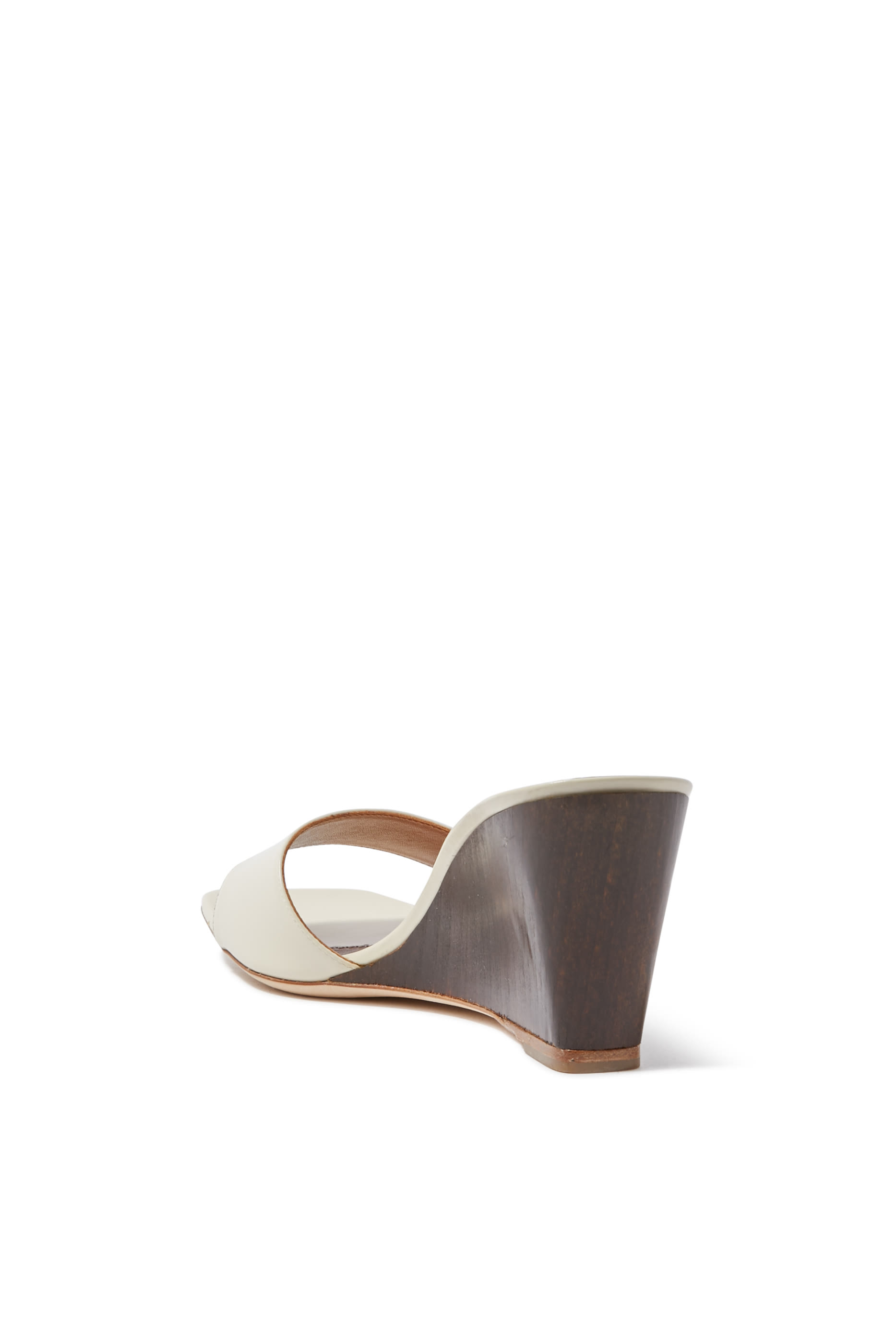 Billie 75 Wooden Wedge Mules