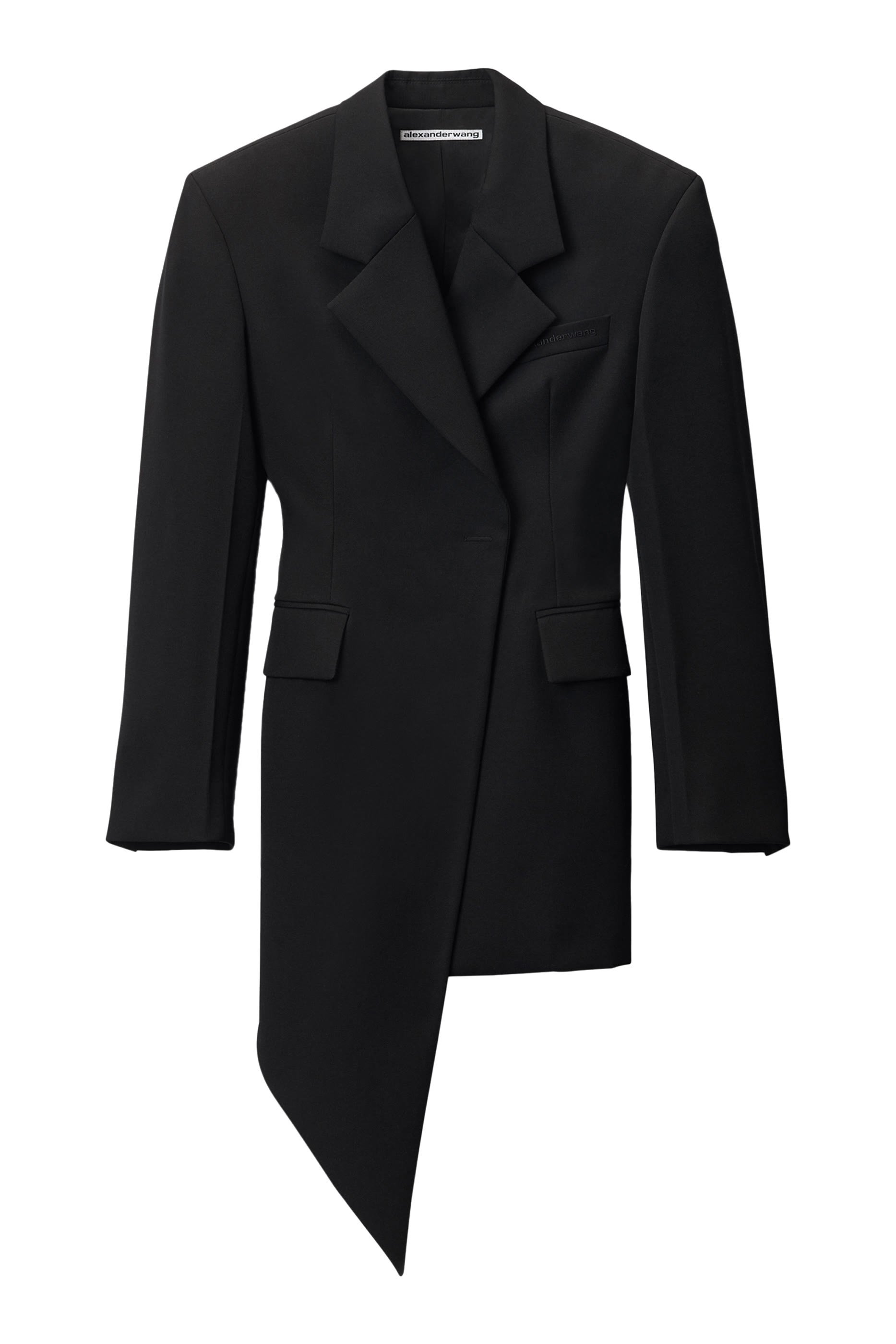 Asymmetric Blazer Wool Twill Minidress