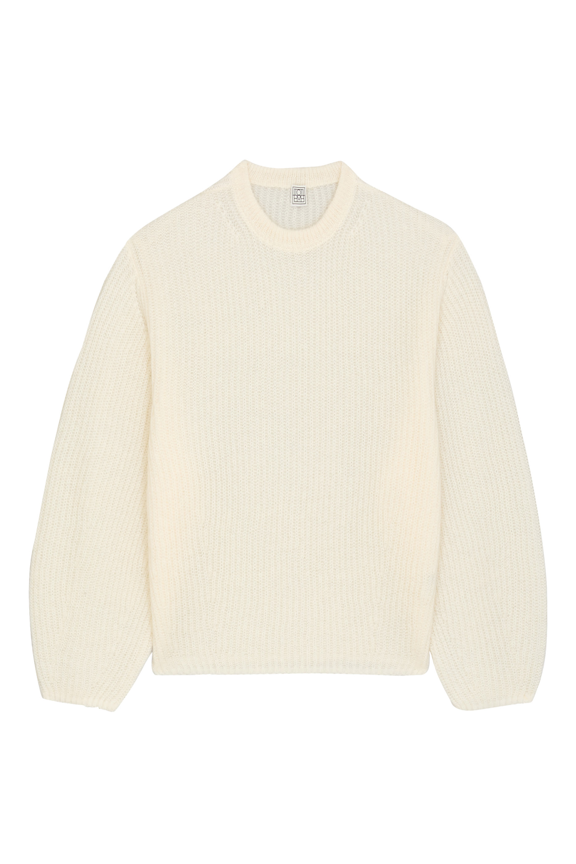 Mohair Blend Rib Knit Sweater