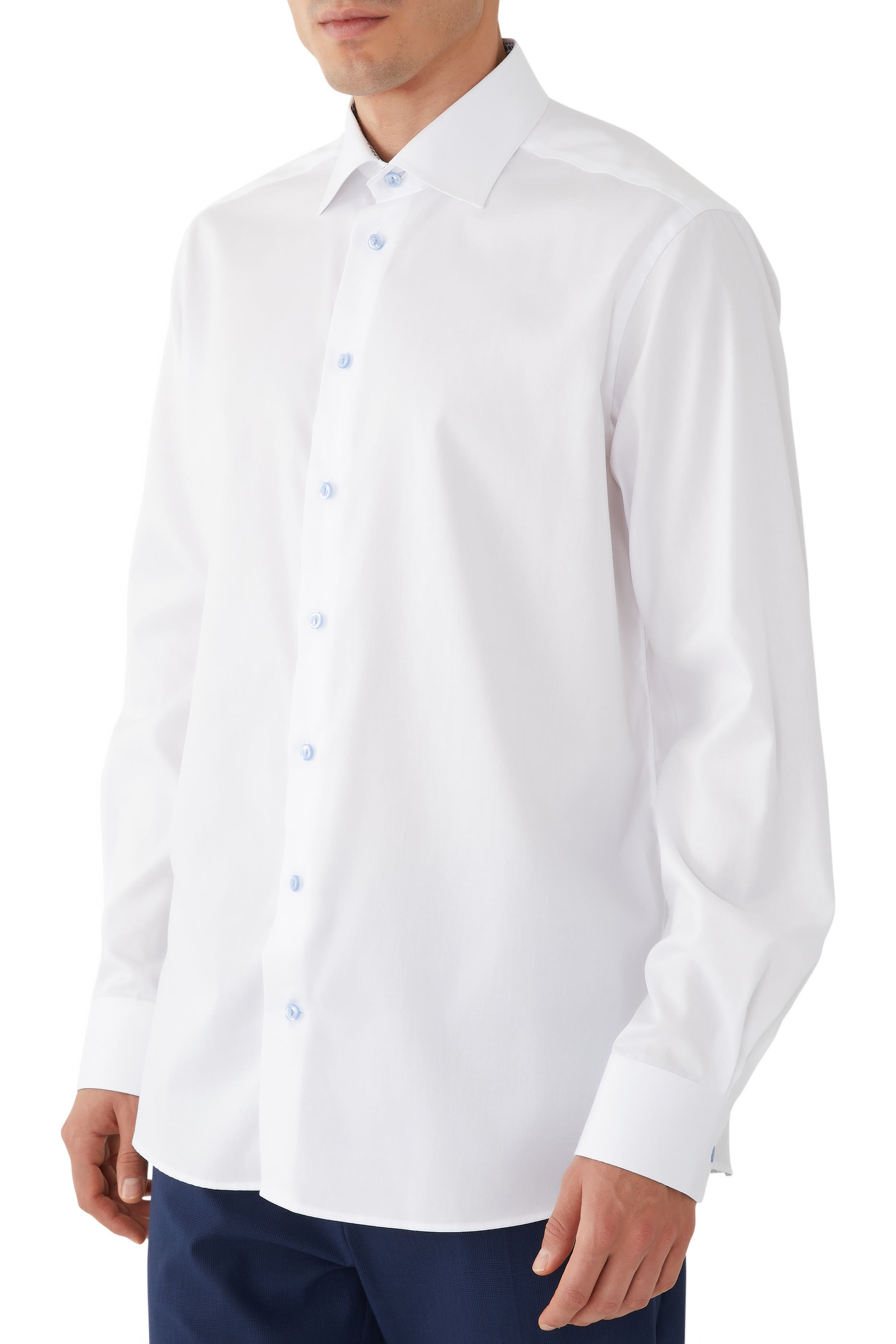 Geometric Effect Signature Twill Shirt