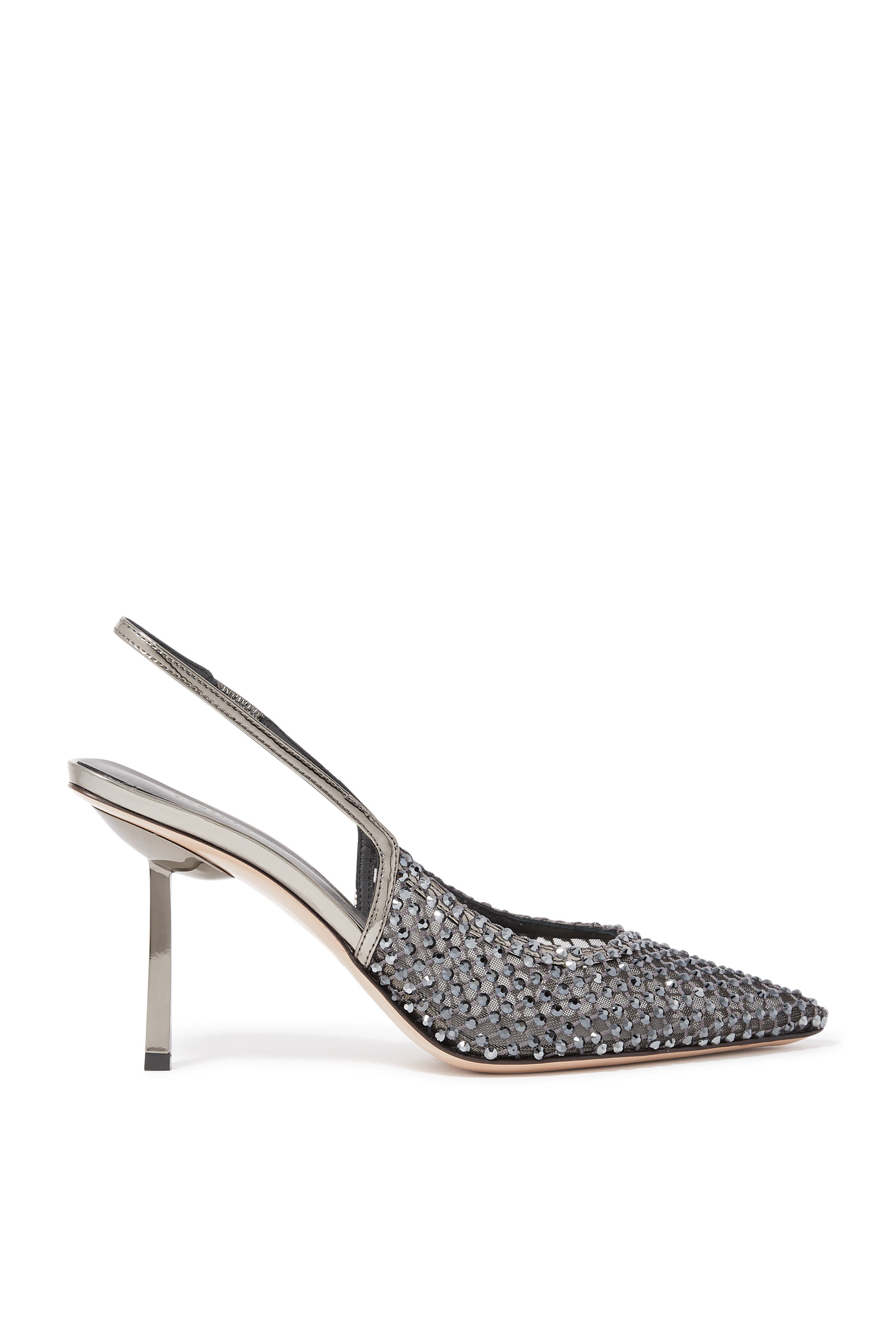 Gilda 80 Slingback Pumps in Satin Mesh