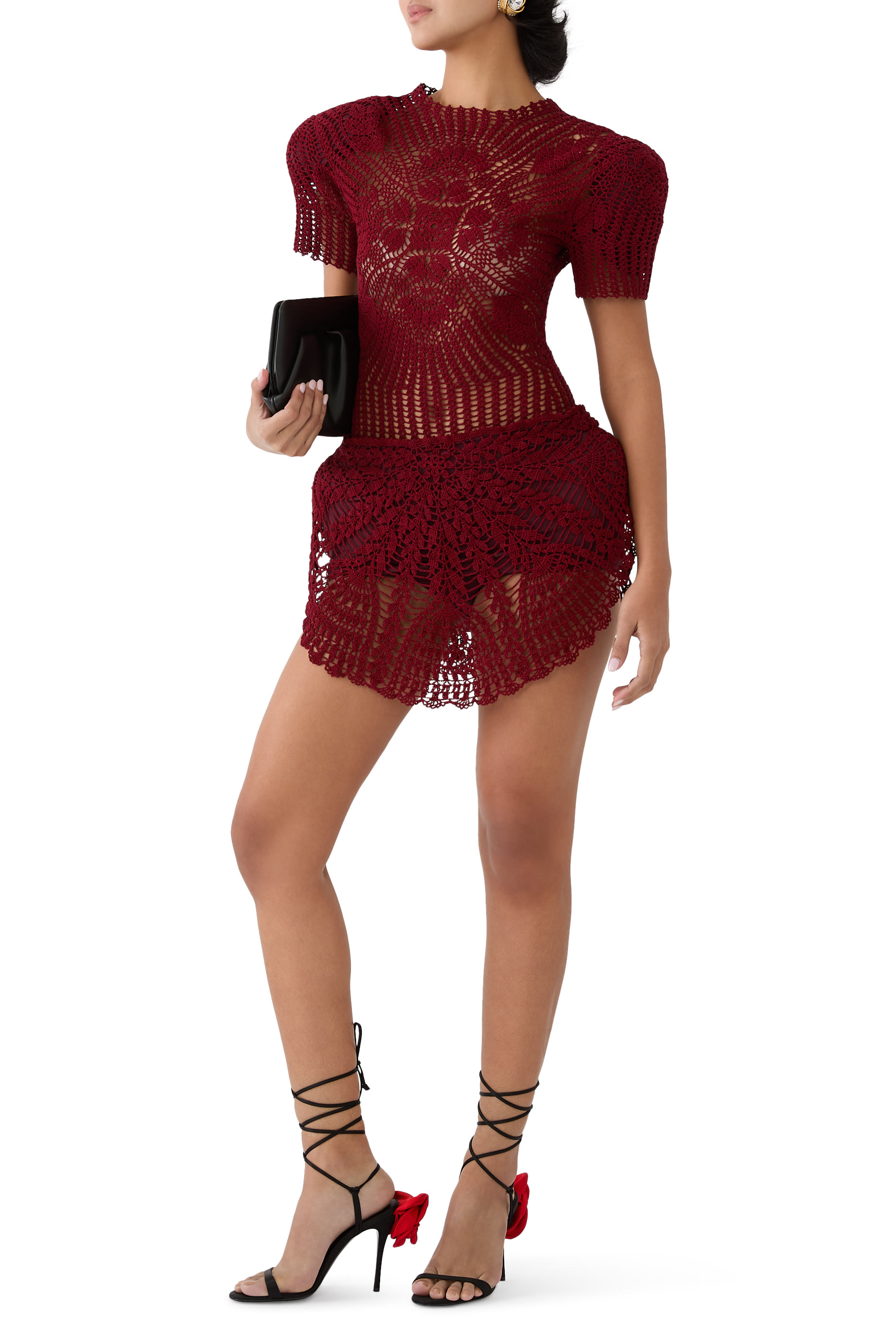 Padded Hip Crochet Skirt