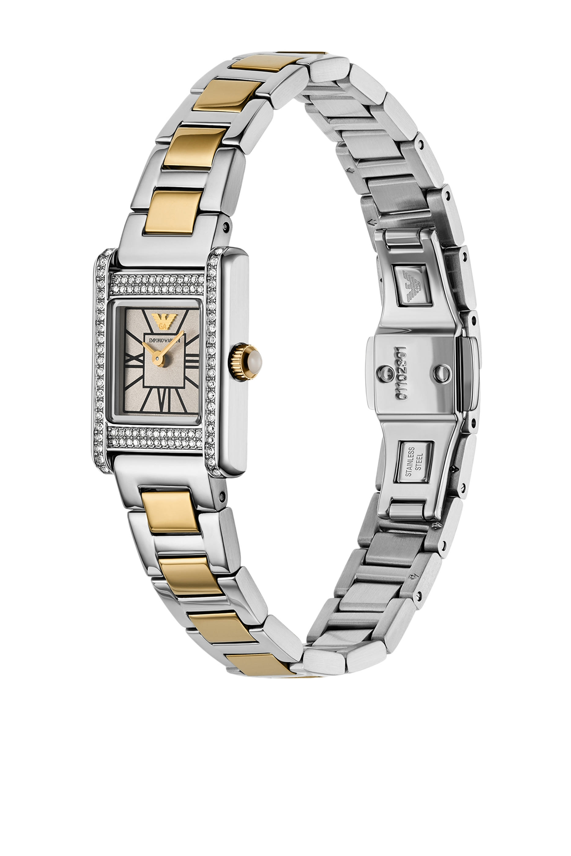 Two-Hand Two-Tone Stainless Steel Watch