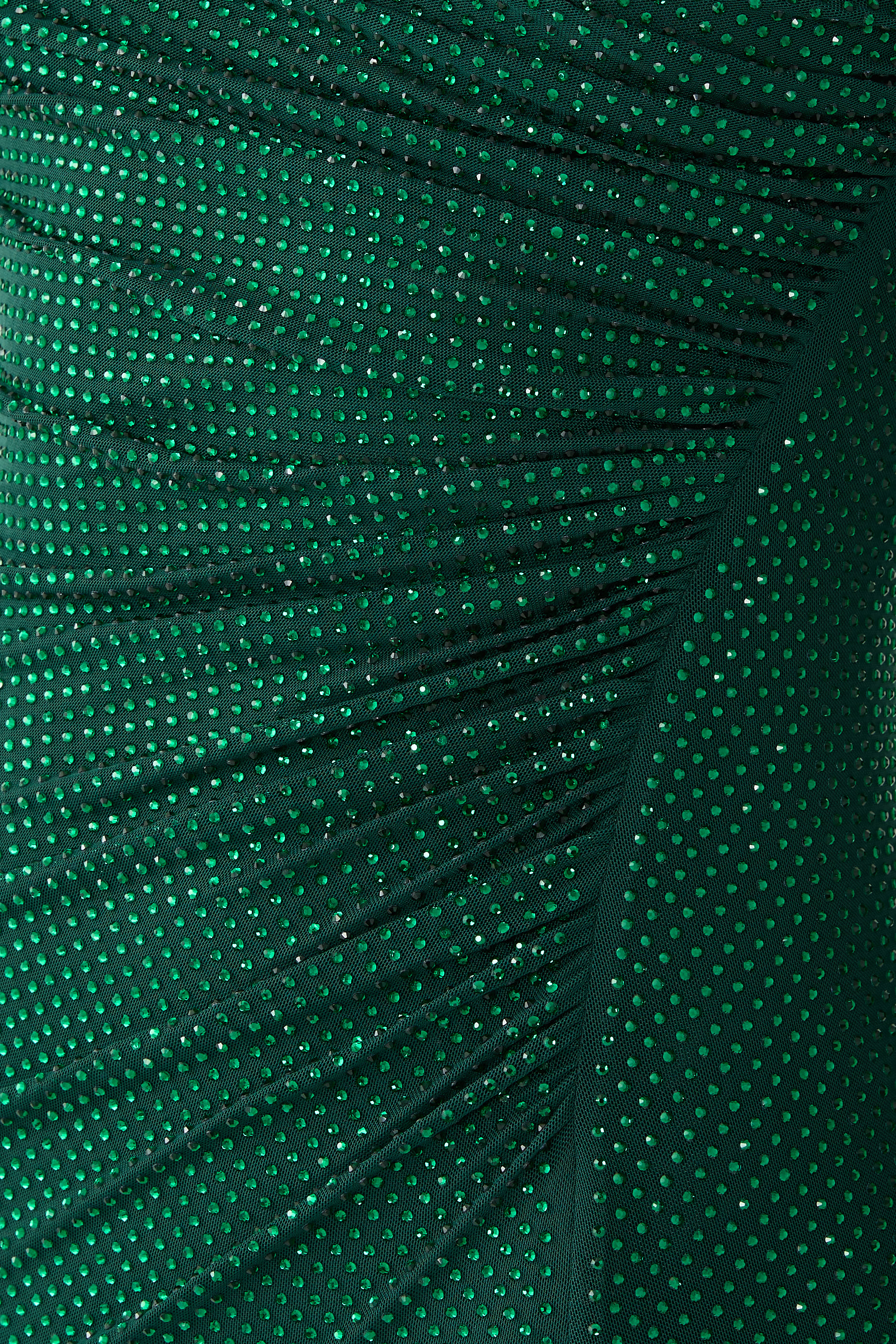 Rhinestone Mesh Cut Out Maxi Dress