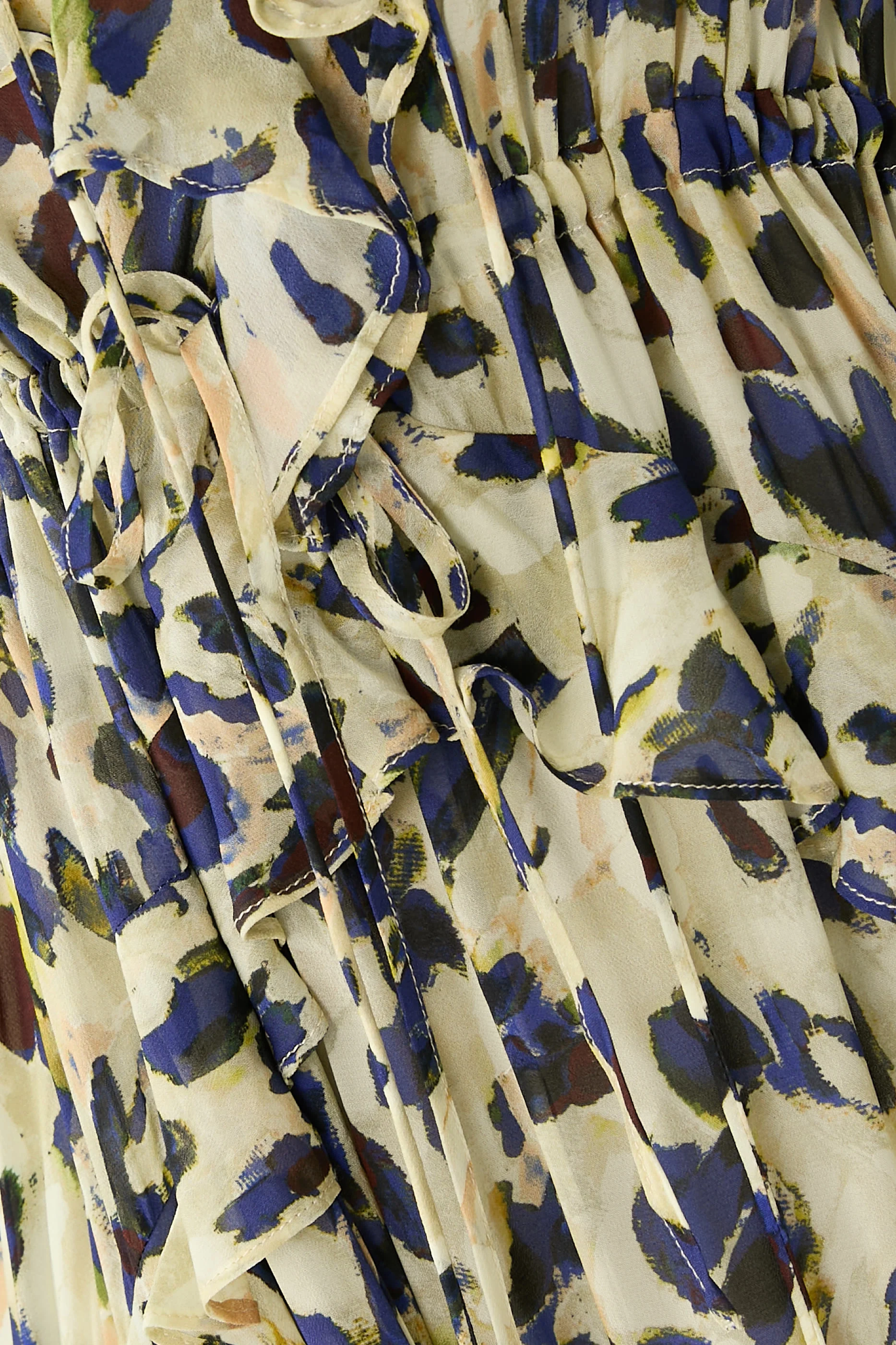 Kinetic Ruffle Drawstring Maxi Dress