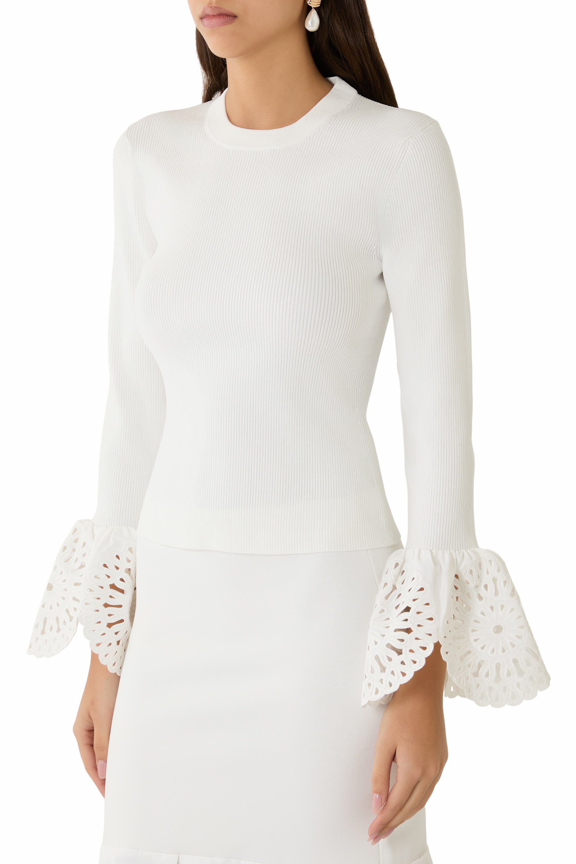 Elyse Embroidered Knit Top 
