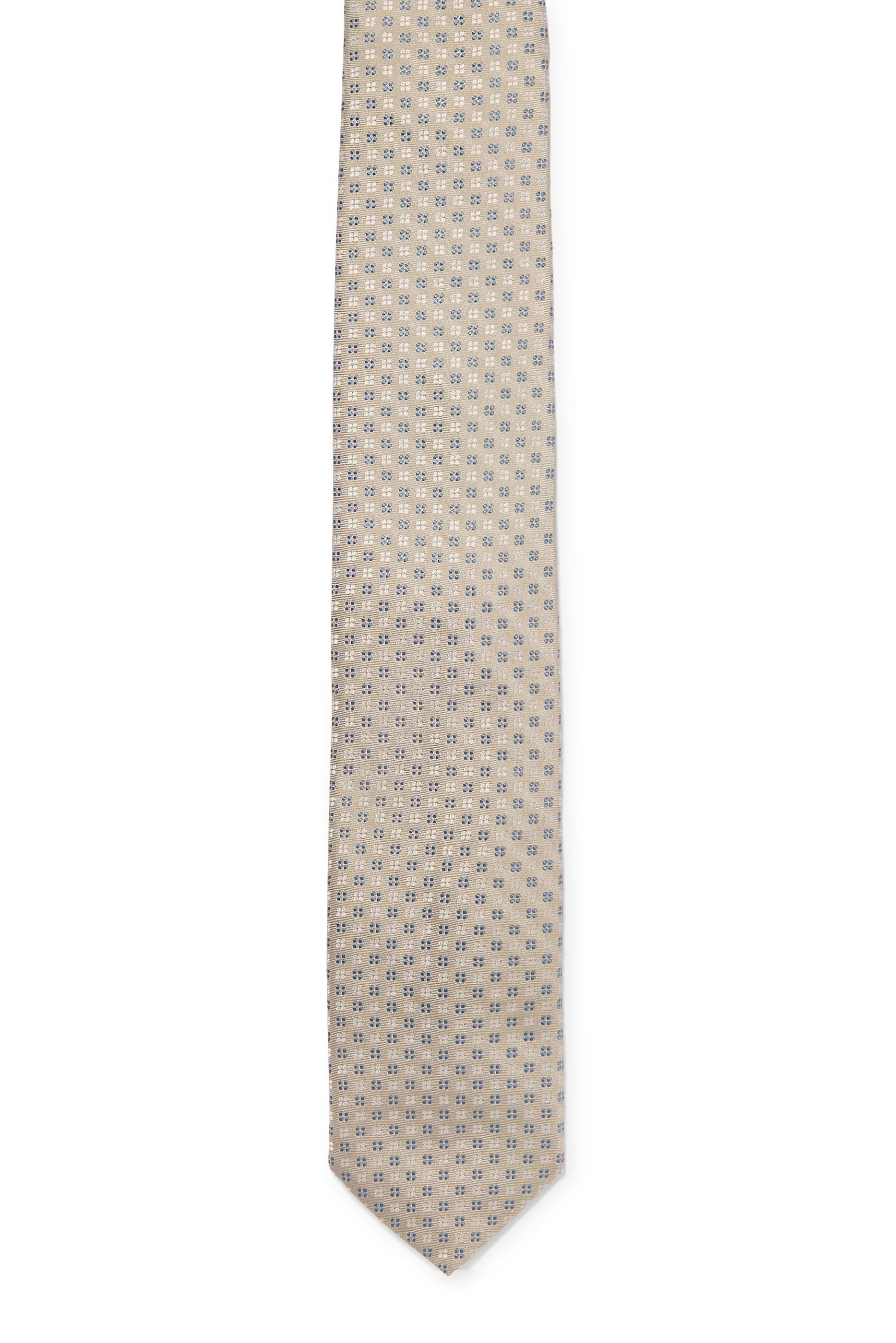 Jacquard Pattern Silk-Blend Tie