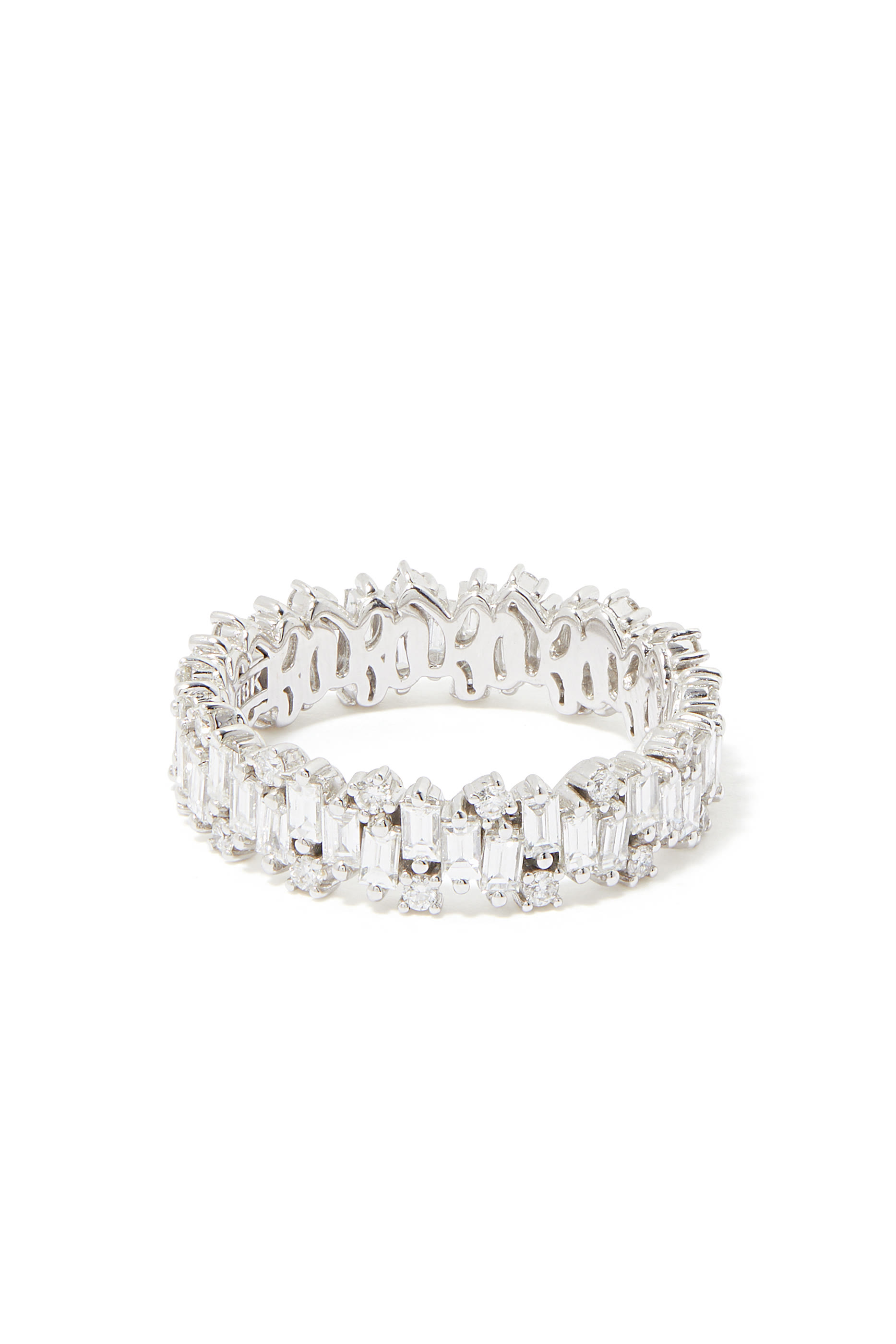Icon Eternity Band Ring, 18k White Gold & Diamonds