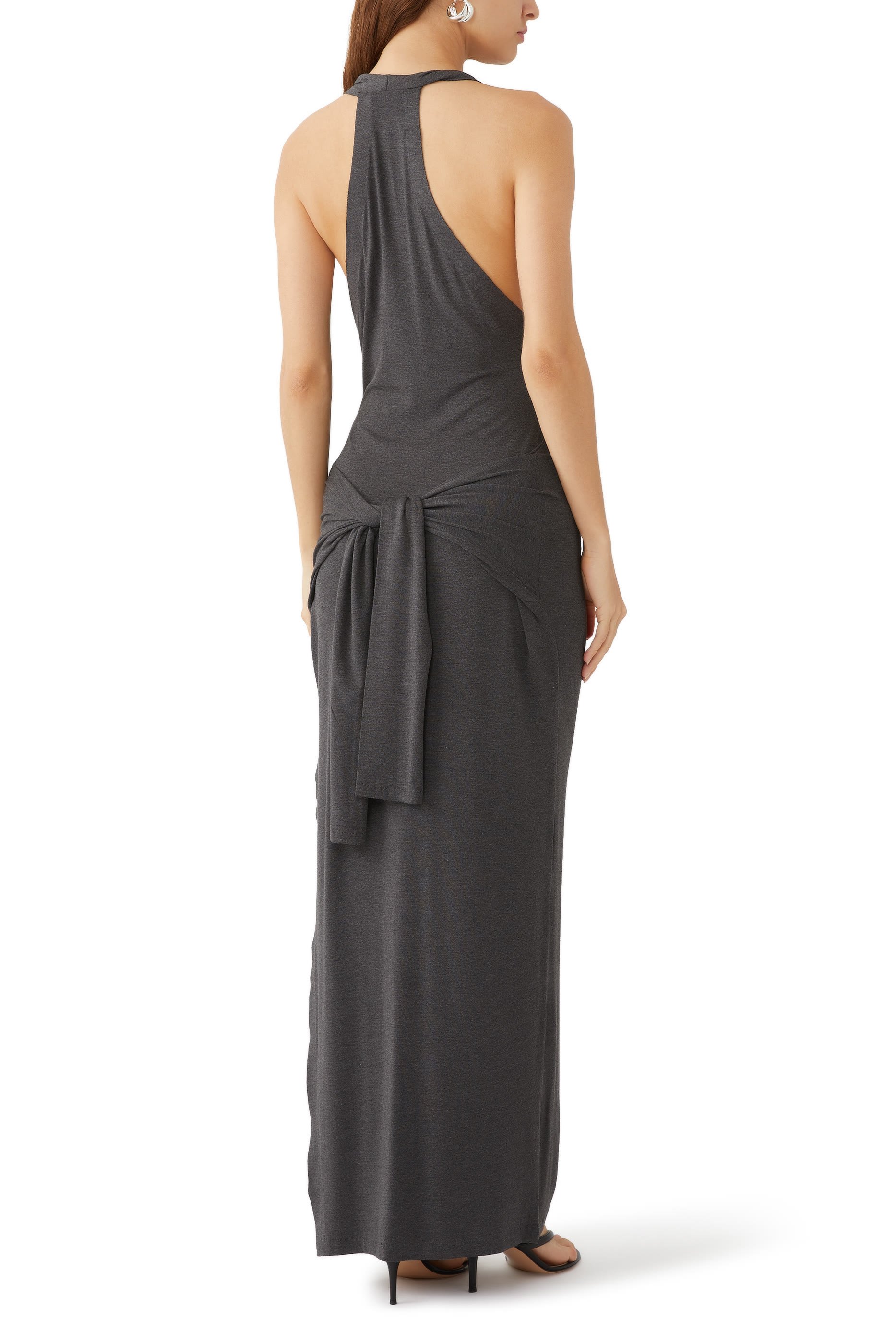 Neeta Tie Front Slit Gown