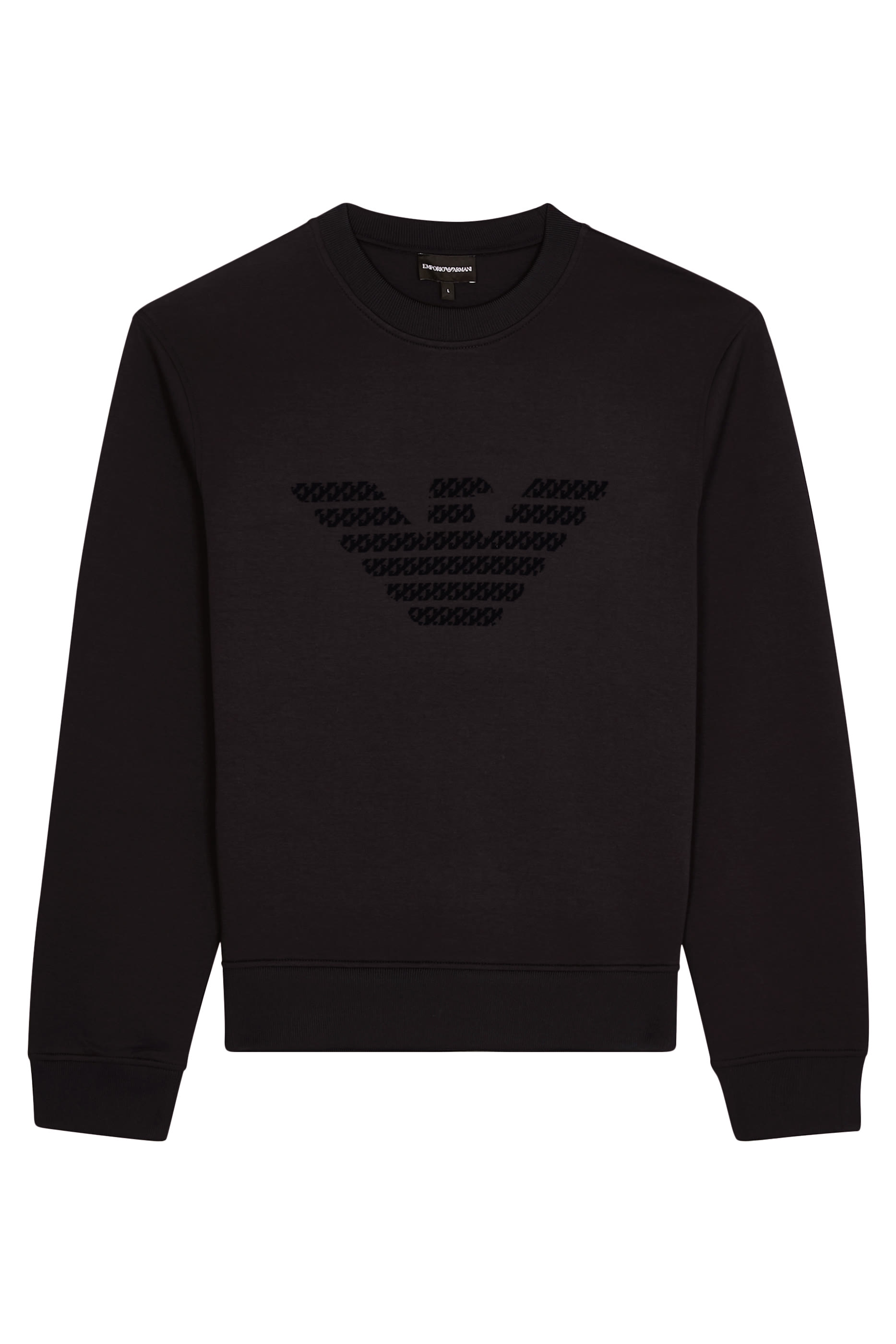 Flocked Eagle Print Sweatshirt