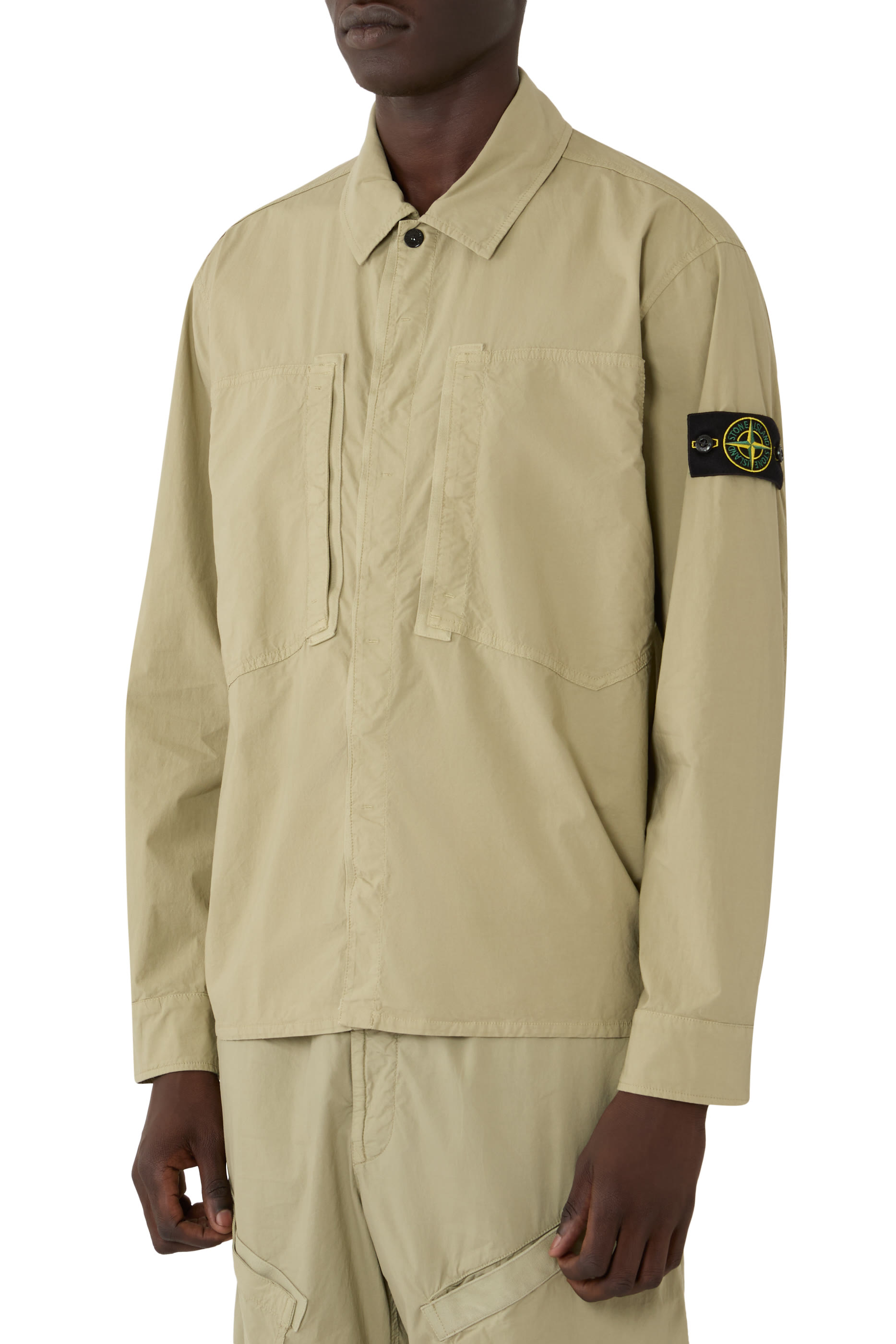Logo Patch Zip-Up Overshirt